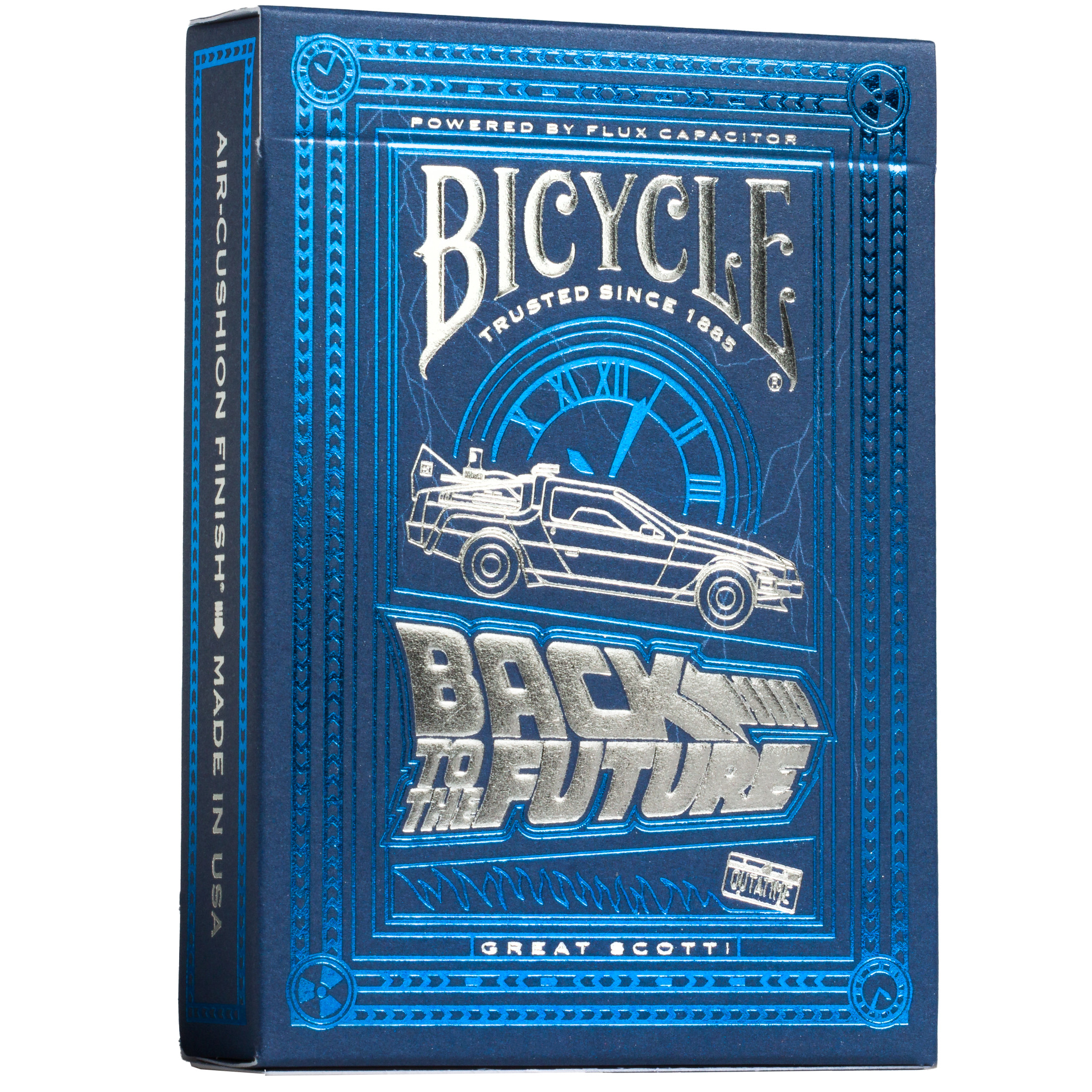 Bicycle Back To The Future Premium Playing Cards, 1 Deck (Blue and Silver) Bicycle