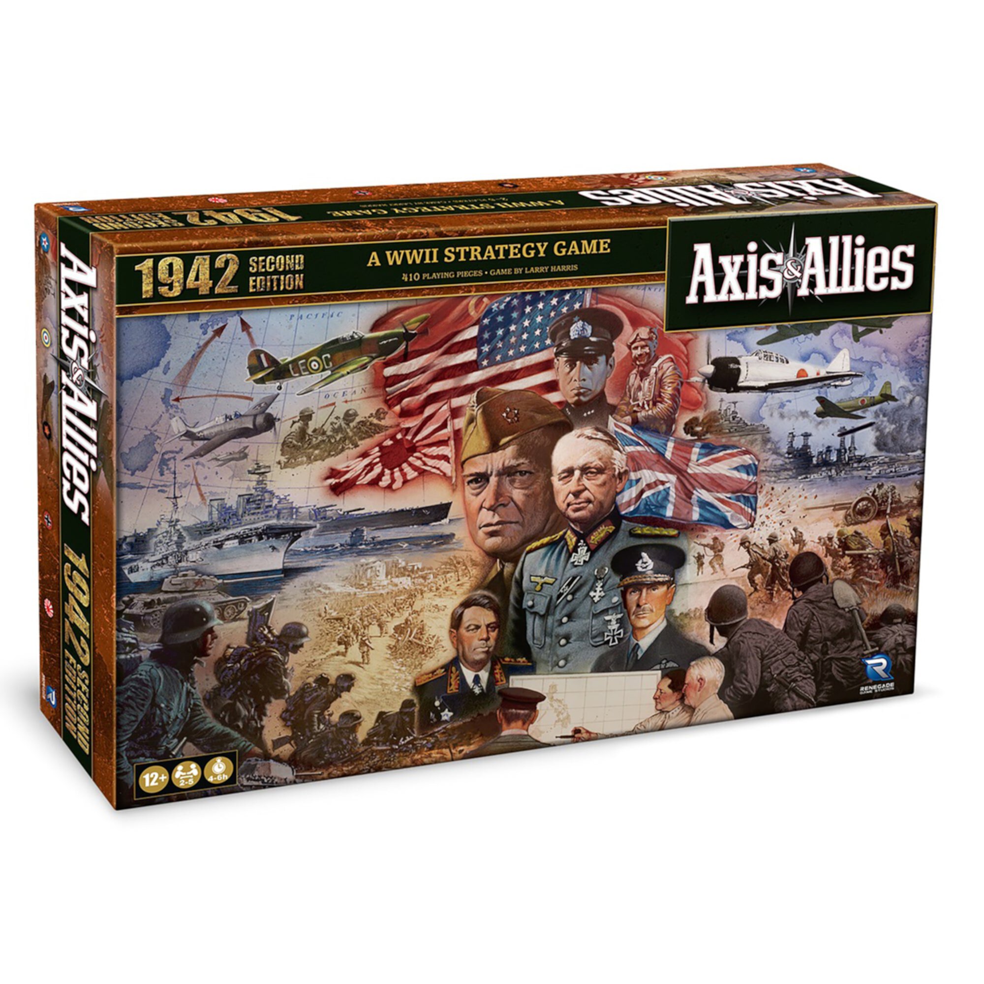 Axis & Allies: 1942 Second Edition - WWII War Miniatures Strategy Board Game, Renegade, Ages 12+, 2-5 Players, 3-4 Hrs Renegade Game