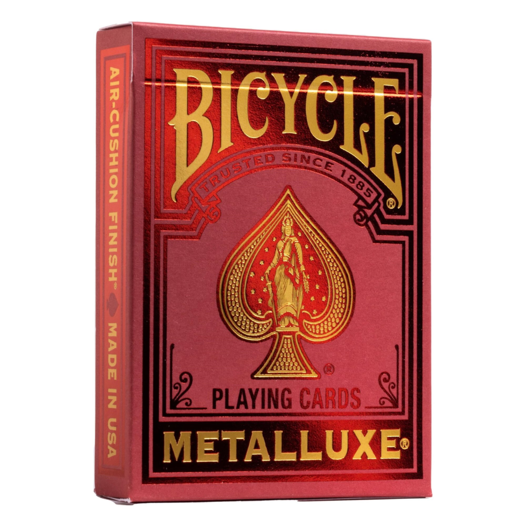 Bicycle Metalluxe Orange Playing Cards - Premium Metal Foil Finish - Poker Size Bicycle