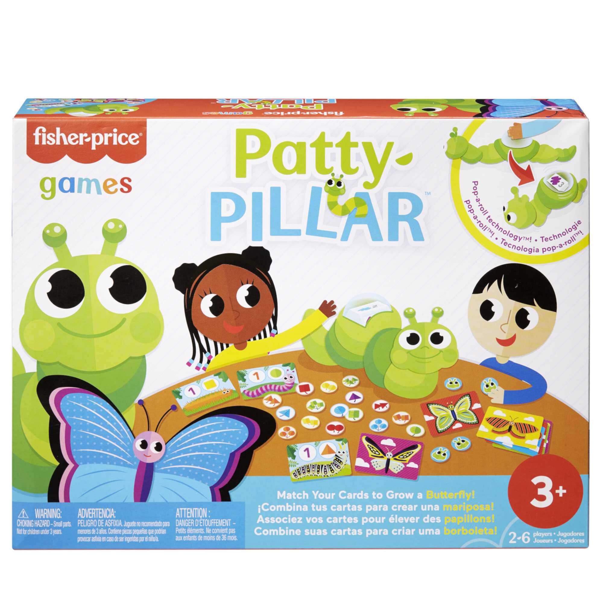 Fisher-Price Patty-Pillar Preschool Kids Game for Family Night, Match & Learn Numbers Fisher-Price