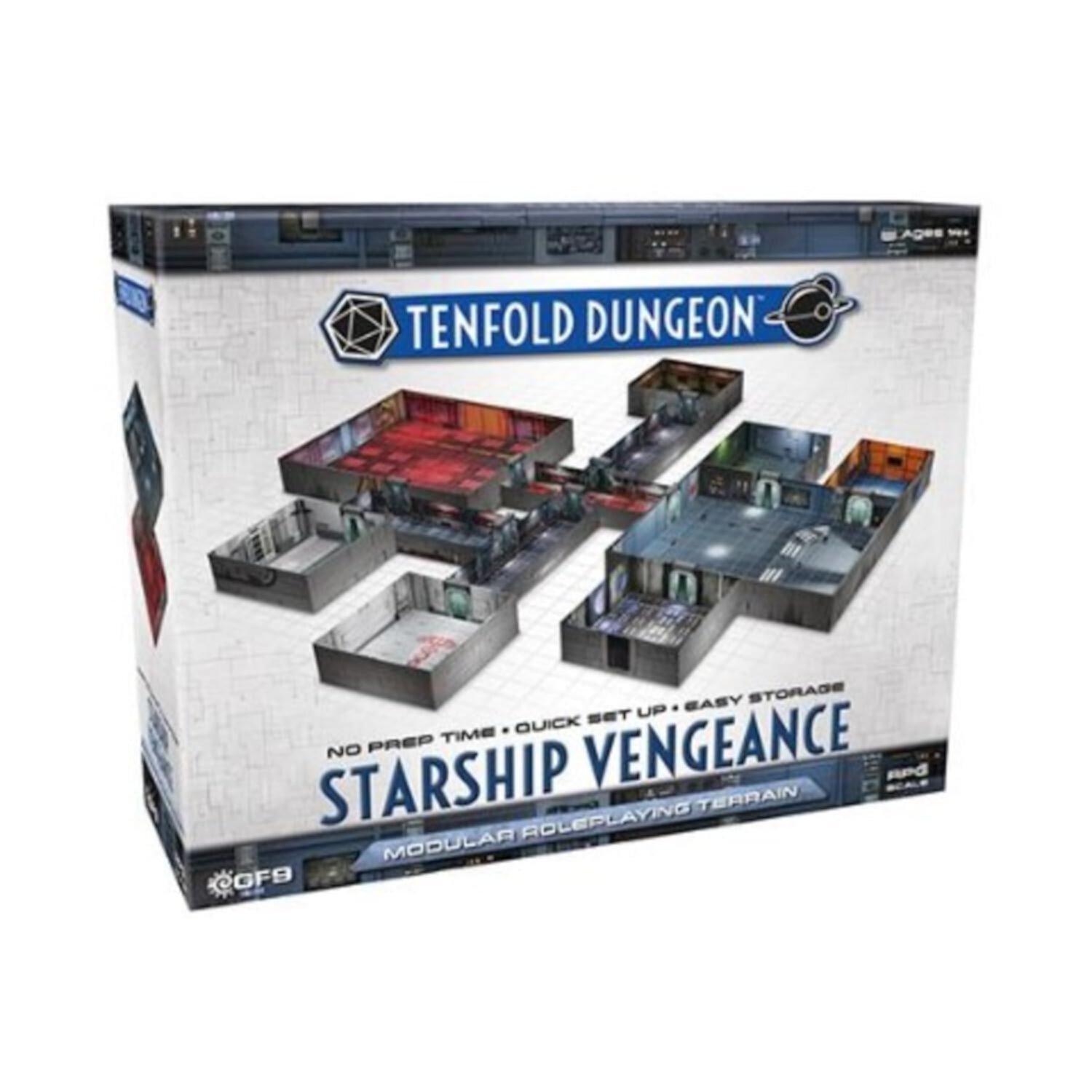 Gale Force Nine Tenfold Dungeon Starship Vengeance Modular Roleplaying Terrain Set with Quick Setup and 1 x 1-Inch Scale ACD