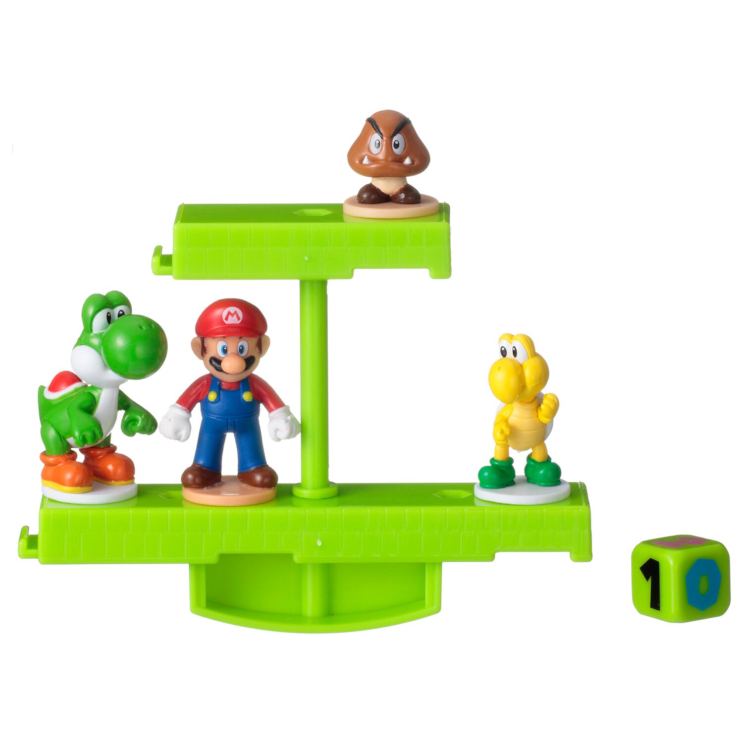 Epoch Games Super Mario Balancing Game - Ground Stage, Tabletop Skill Game with Collectible Super Mario Action Figures Epoch