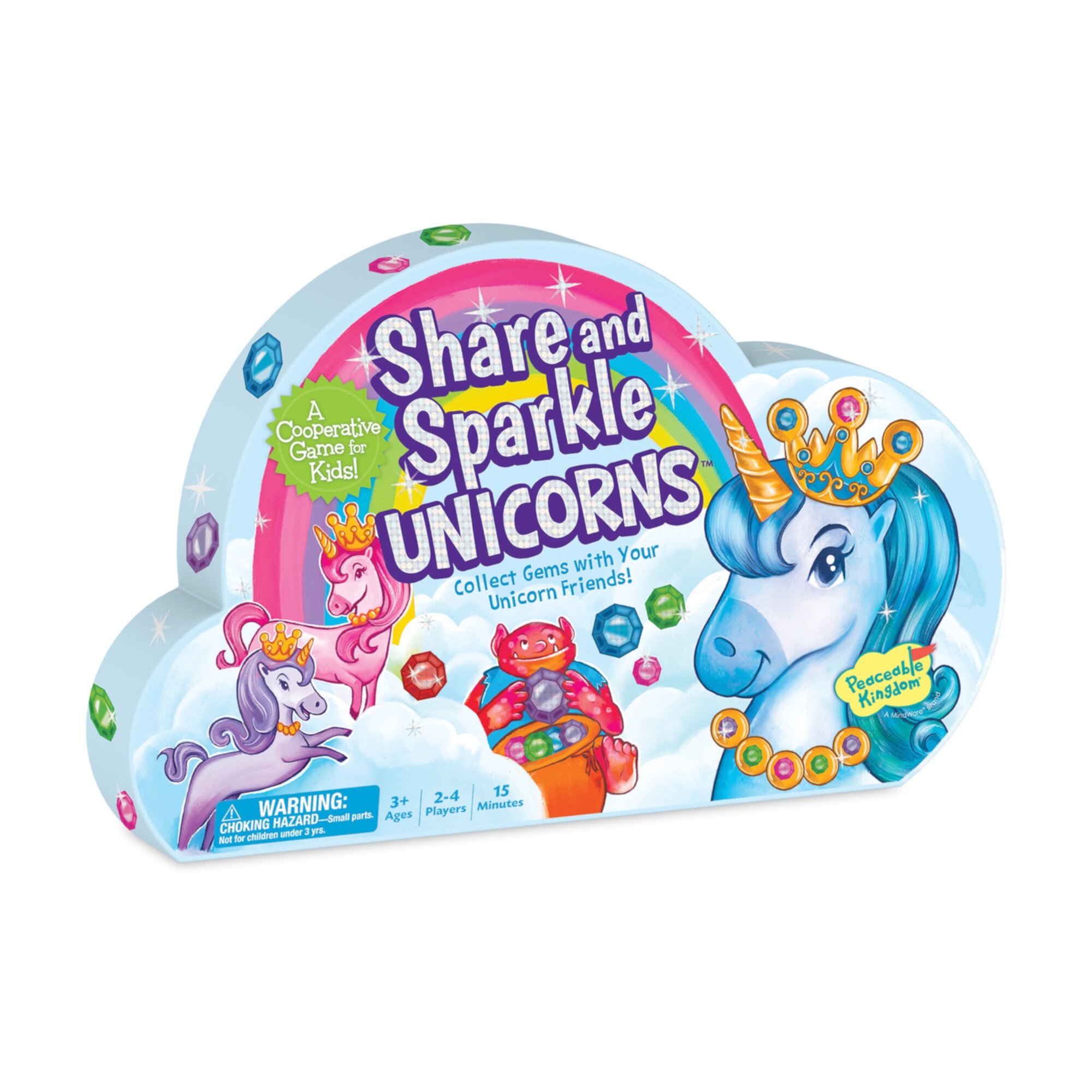 Peaceable Kingdom Share and Sparkle Unicorns Cooperative Strategy Game for Families and Kids Ages 4 & Up Peaceable Kingdom