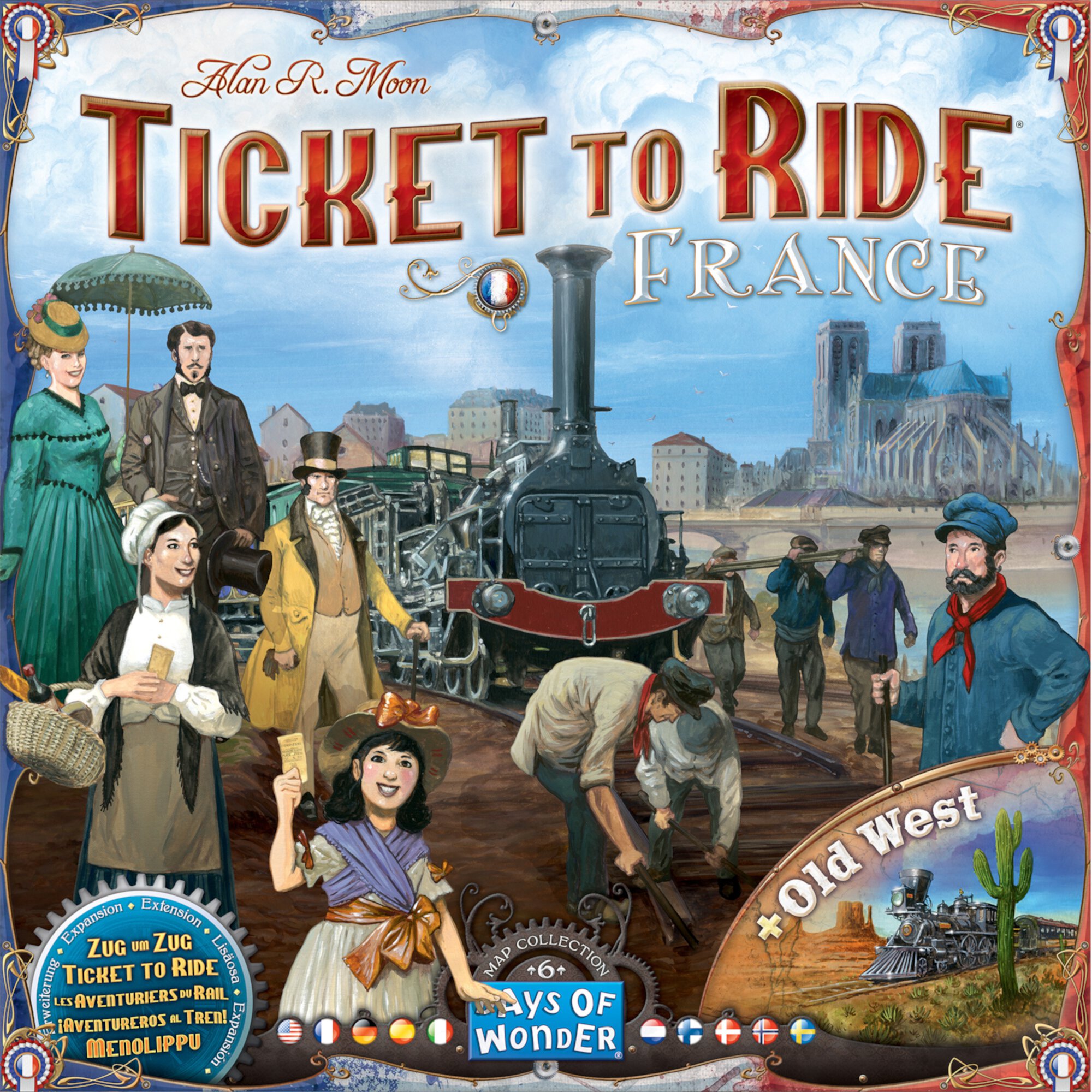 Ticket to Ride Strategy Board Game: France/Old West Map Expansion for Ages 8 and up, from Asmodee Asmodee