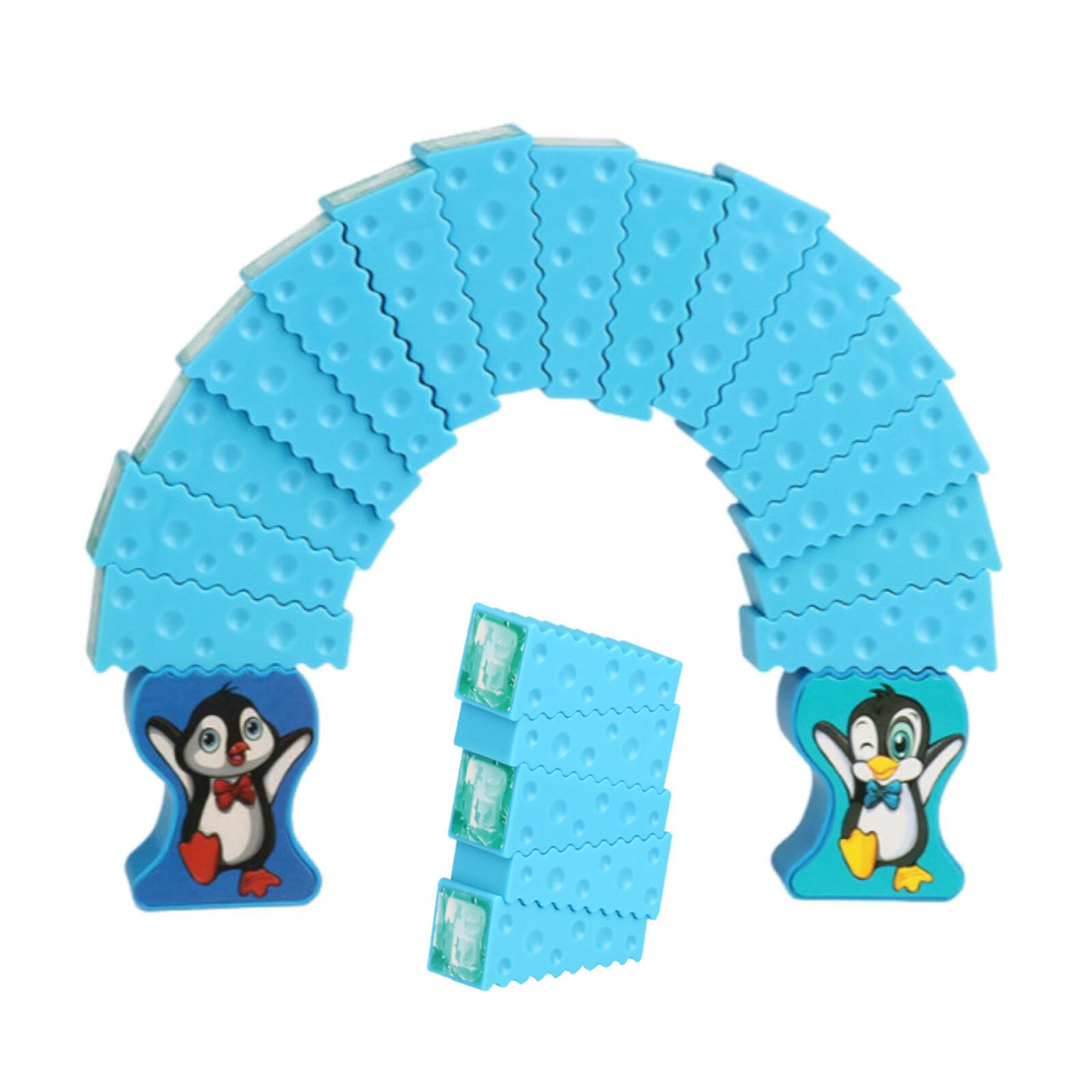 GoldHub Penguin Ice Stacking Board Game 1-4 Players Mini Ice Building Block Balance Game Parent-Child Interactive Educational Toy Toddlers Boys Girls Birthday Gift GoldHub