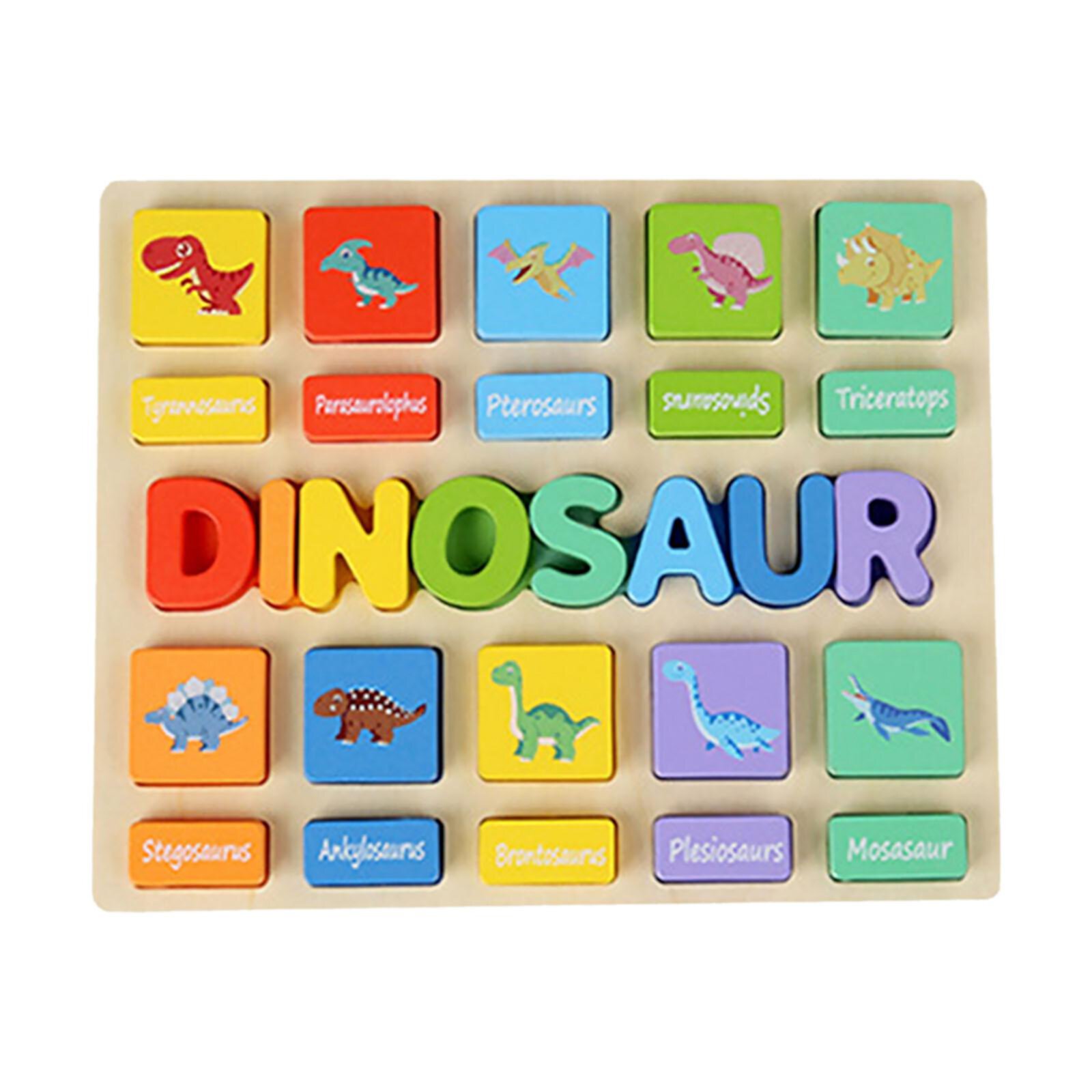 shamjina Montessori Puzzle Game Early Education Toy Stacking Game Cognitive Matching Game Dinosaur Shamjina