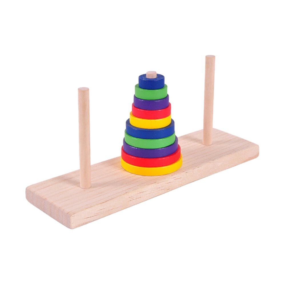 Mairbeon Wooden Tower of Hanoi Ten Layers Developmental Puzzle Game Adult Children Toy Mairbeon