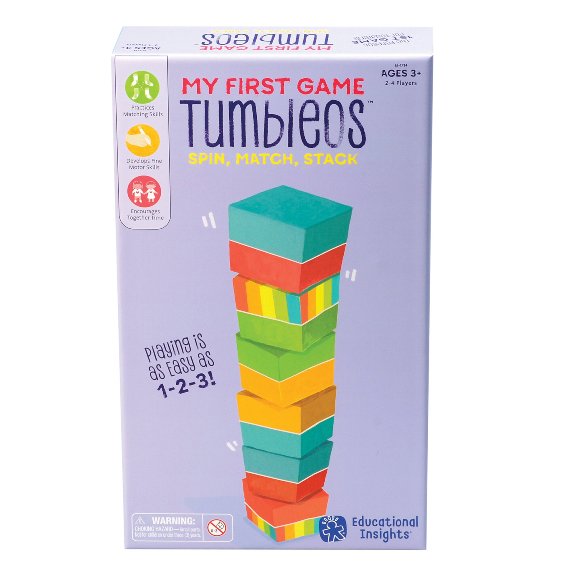 Educational Insights My First Game Tumbleos, Stacking & Counting Game, Toddler Toys, Ages 3+ Educational Insights