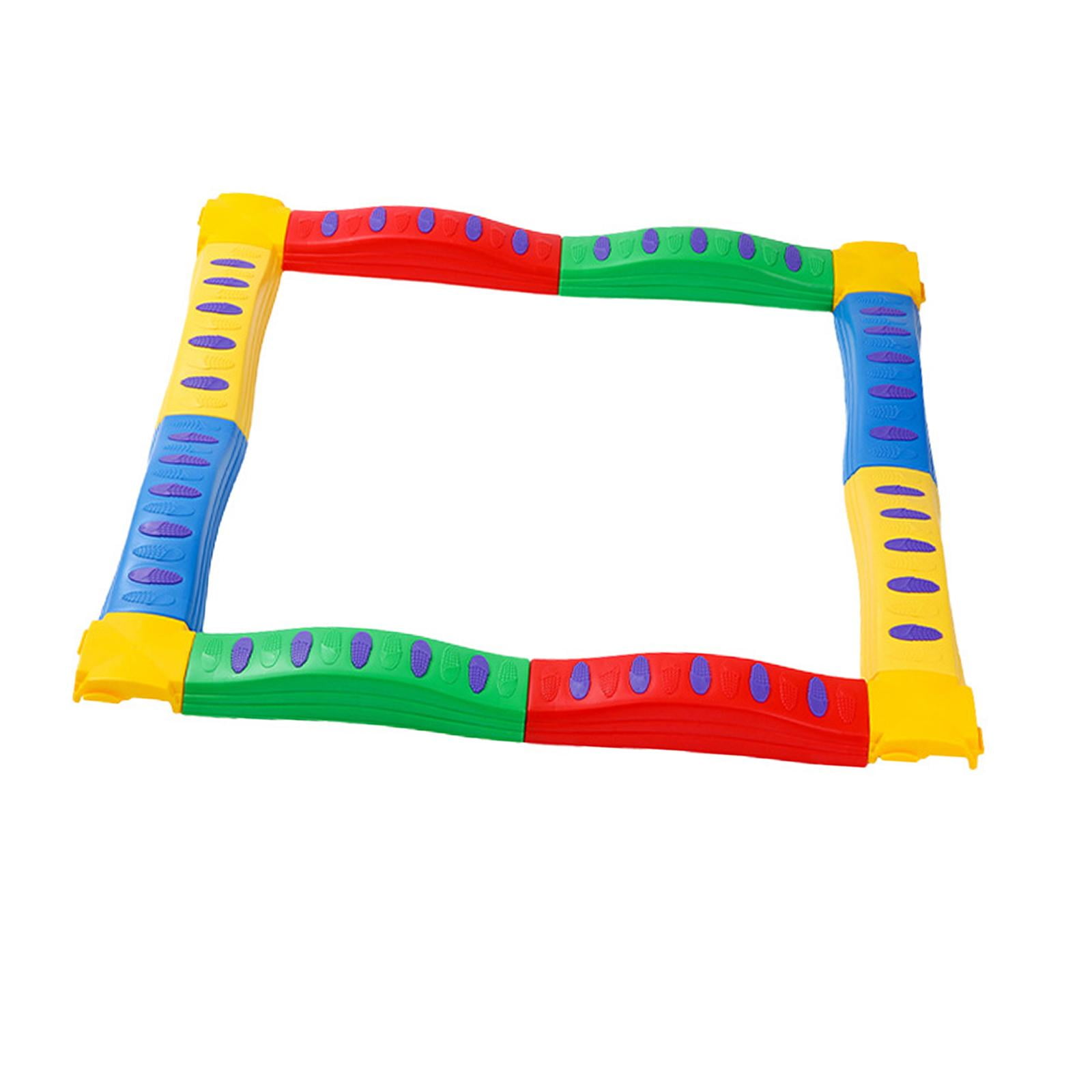 Coordination Motor Skills Colored Balance Block Sports Toy Multiple Obstacle Course for Kids Preschool Boys Girls Learning Toy Training Toy 4 Straight 4 Pier Shamjina