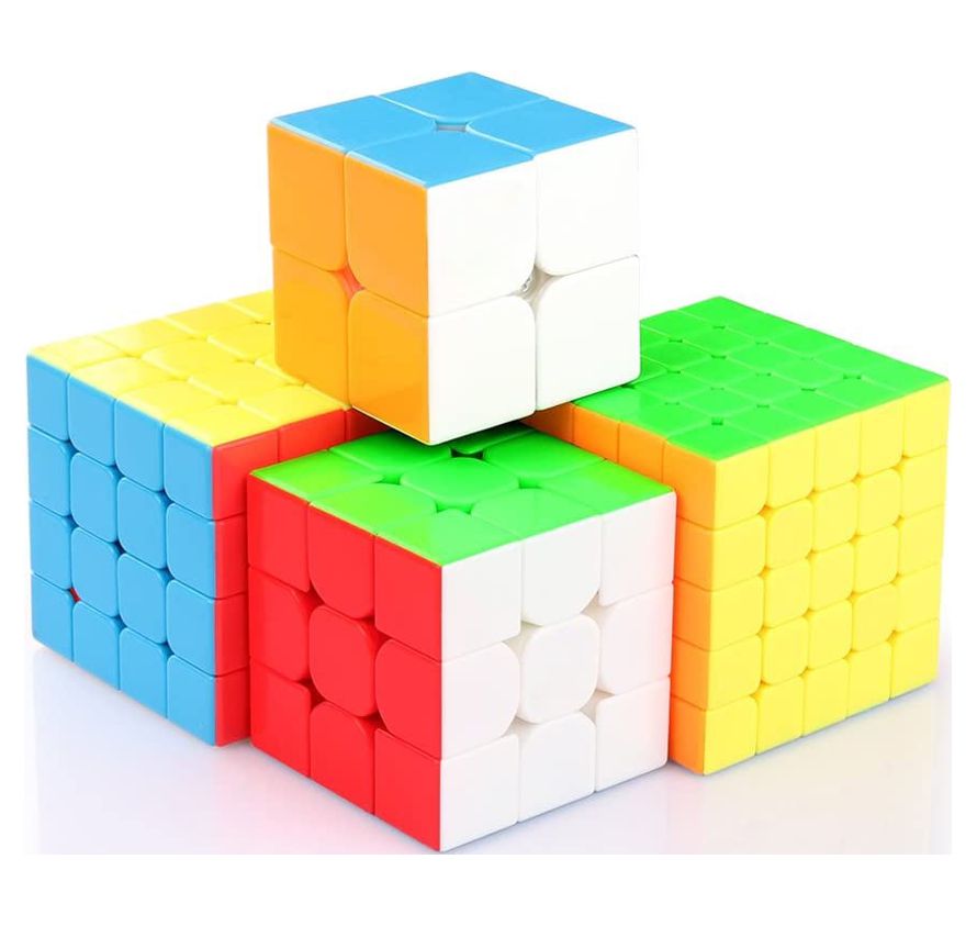 Coogam Moyu Cube Bundle 2x2 3x3 4x4 5x5 Speed Cube Set MF2S MF3S MF4S MF5S Pack Stickerless Puzzle Toy Coogam