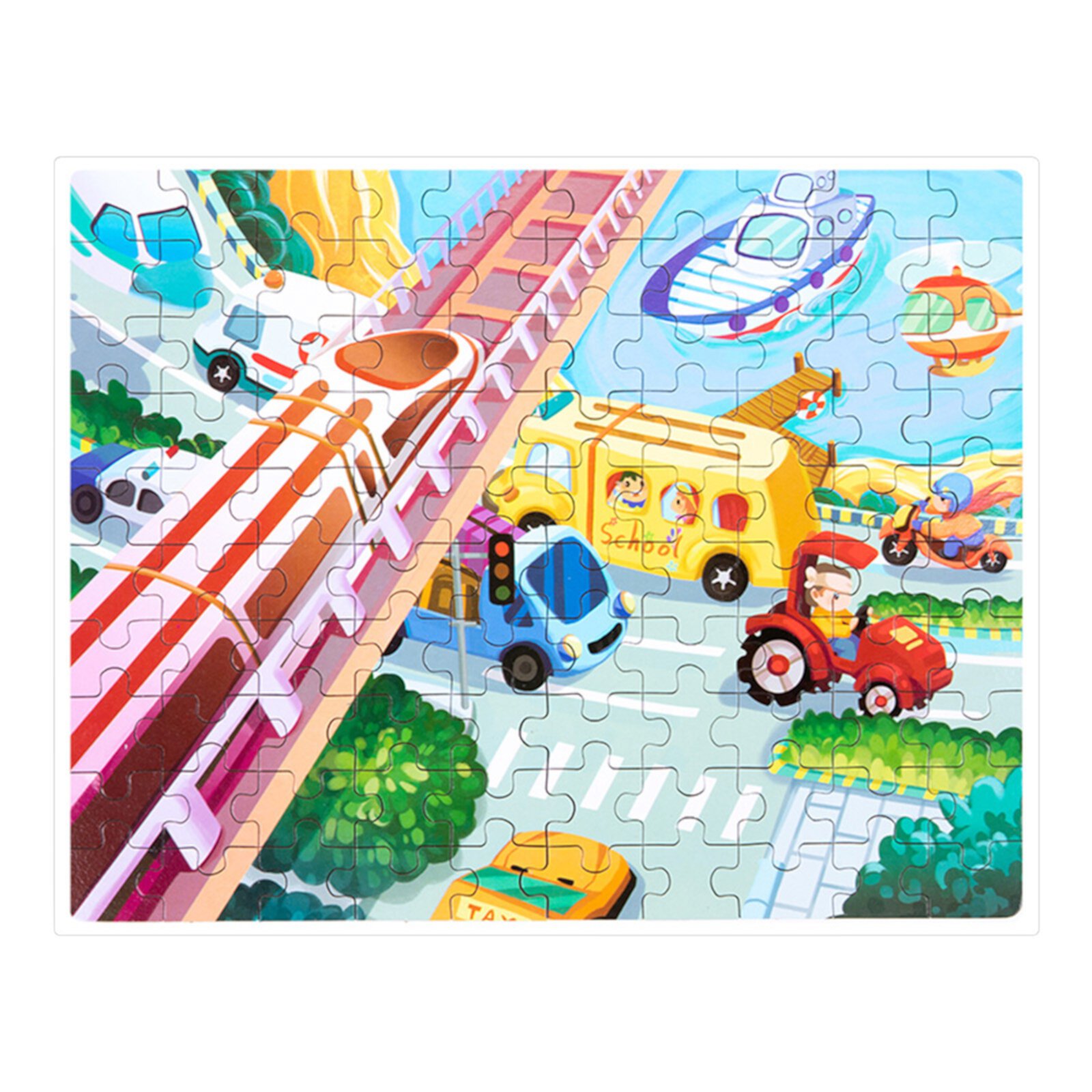 RRSCC Jigsaw puzzles for kids aged 4-8, 100 piece jigsaw puzzles for kids, educational jigsaw puzzles for kids, jigsaw puzzles in box, 100 piece kids jigsaw puzzle game toys for boys and girls RRSCC