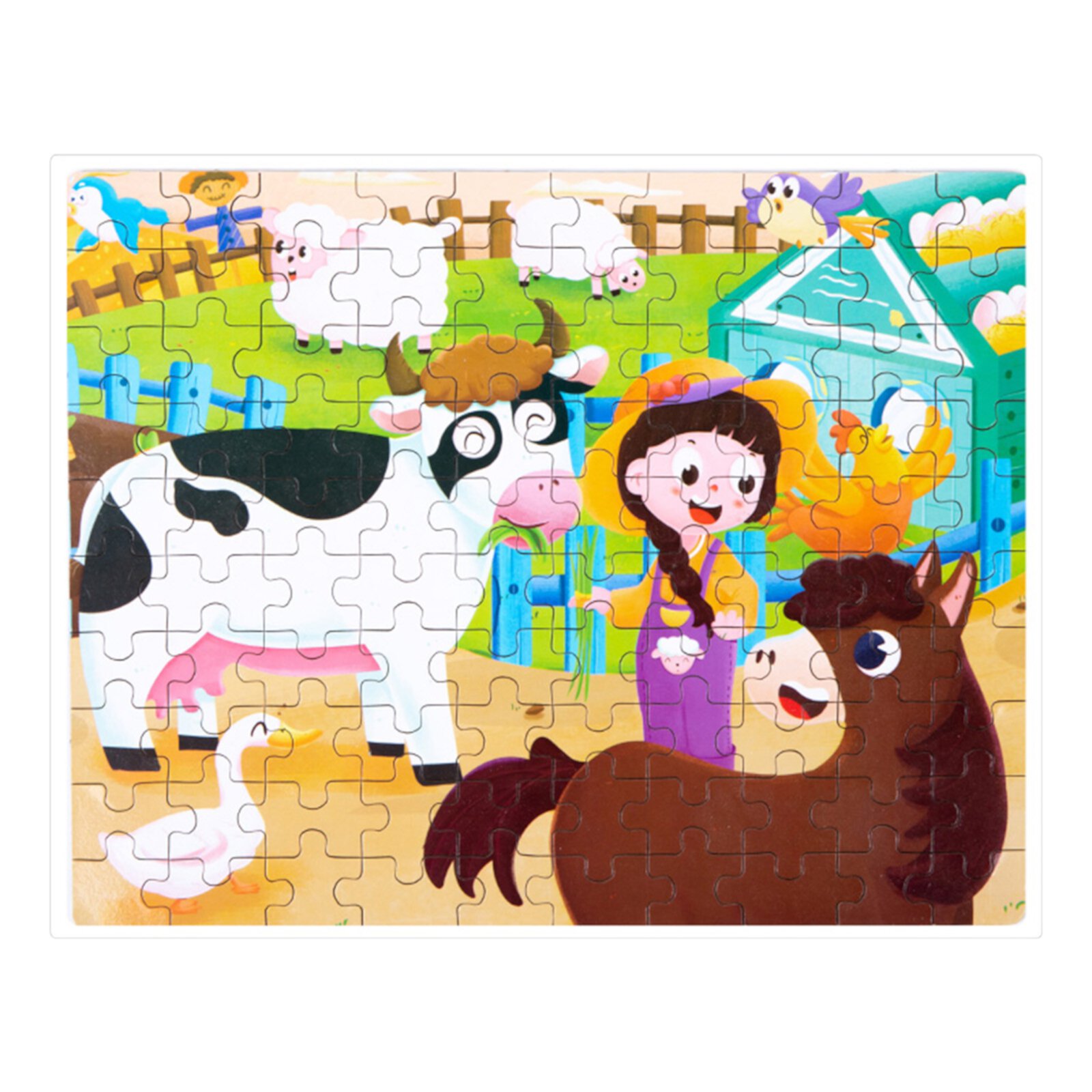 RRSCC Jigsaw puzzles for kids aged 4-8, 100 piece jigsaw puzzles for kids, educational jigsaw puzzles for kids, jigsaw puzzles in box, 100 piece kids jigsaw puzzle game toys for boys and girls RRSCC