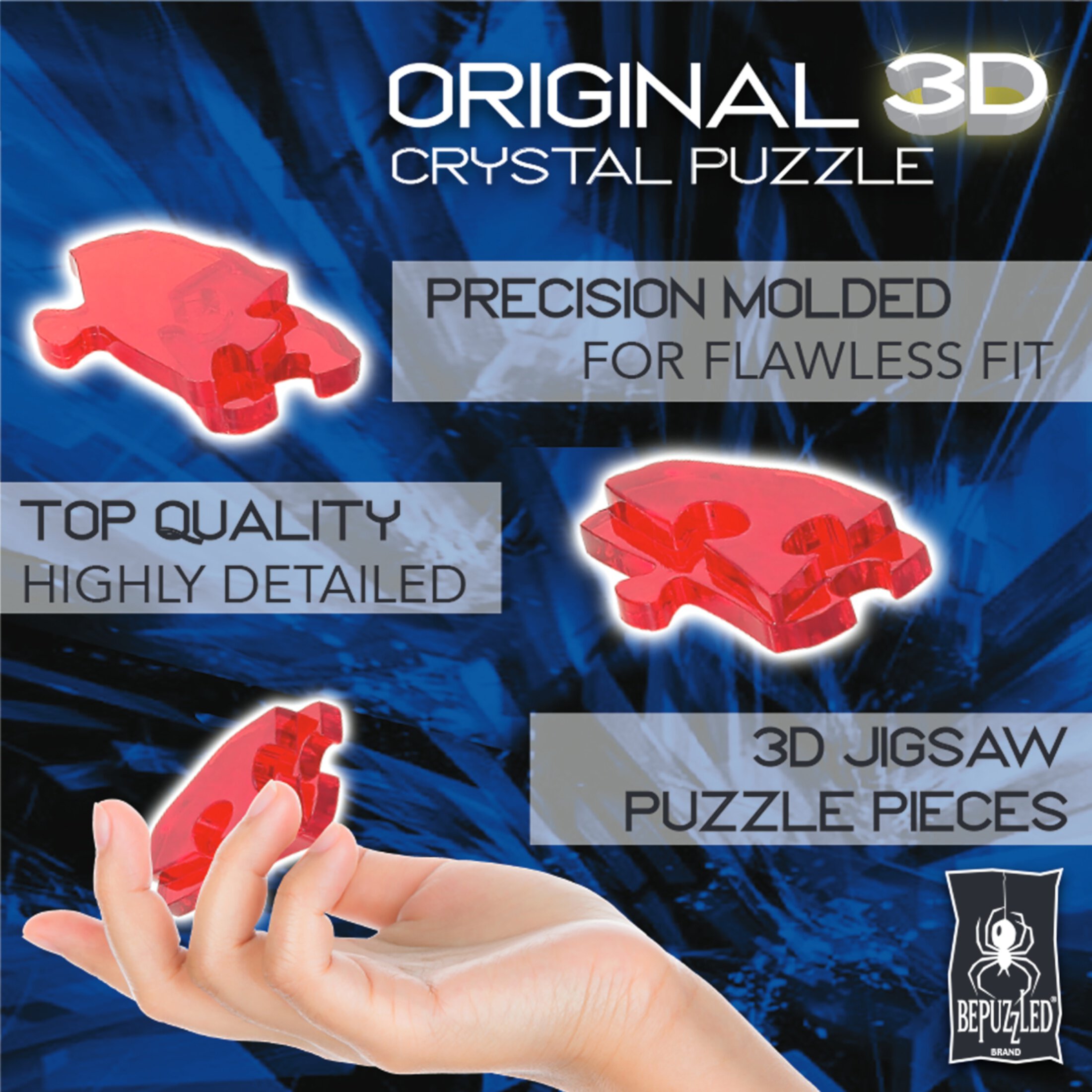 Disney Stitch Original 3D Crystal Puzzles from BePuzzled, Ages 12 and Up Original 3D Crystal Puzzles