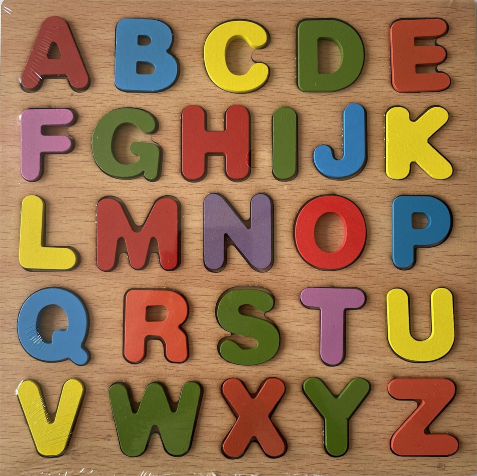 SDJMa Wooden Puzzles for Toddlers, Wooden Alphabet Sorting Puzzles Board Montessori Toy, Educational Early Learning Toy Gift for Preschool 3 4 5 Year Old Kids Boys Girls SDJMA