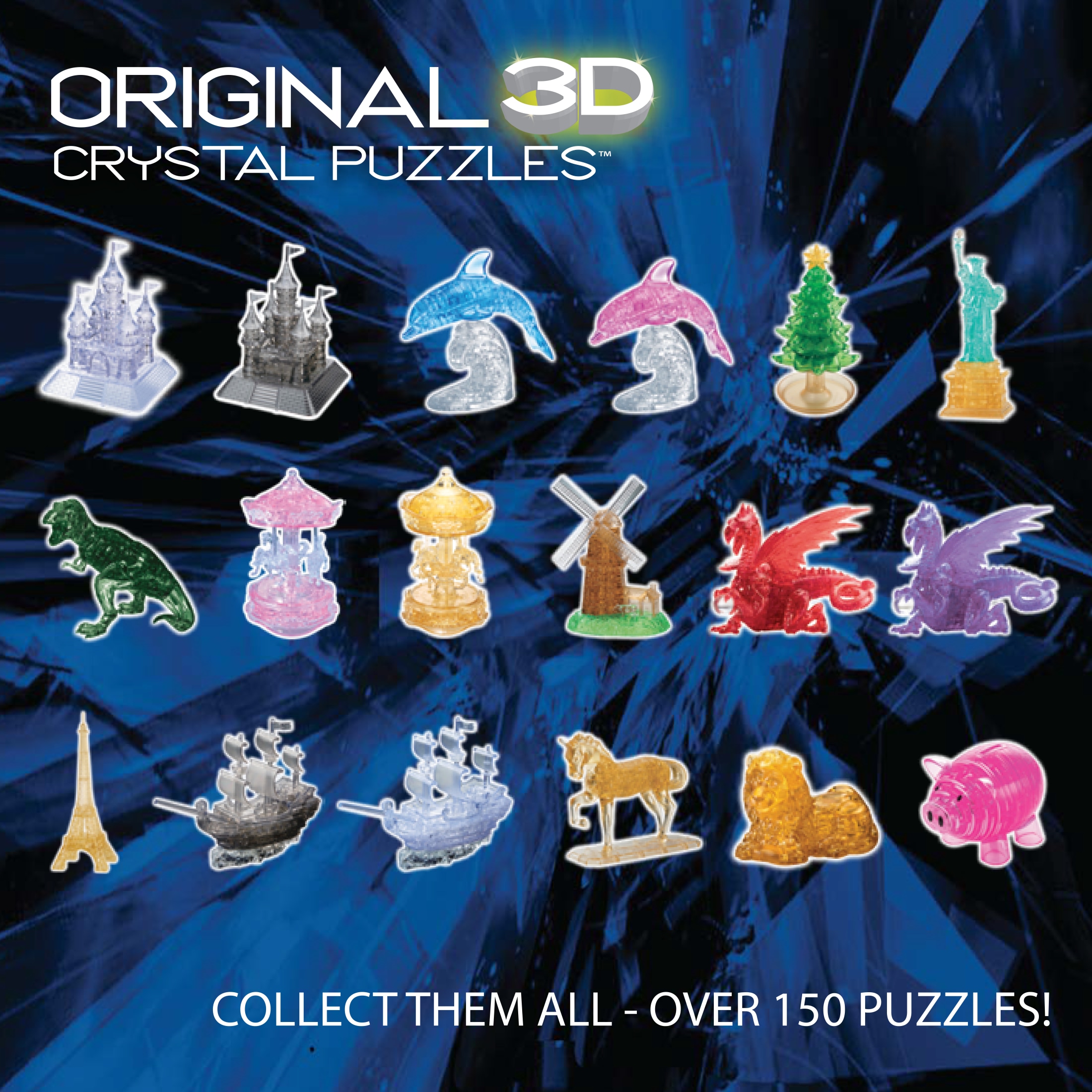 T-Rex Original 3D Crystal Puzzle from BePuzzled, Ages 12 and Up Original 3D Crystal Puzzles