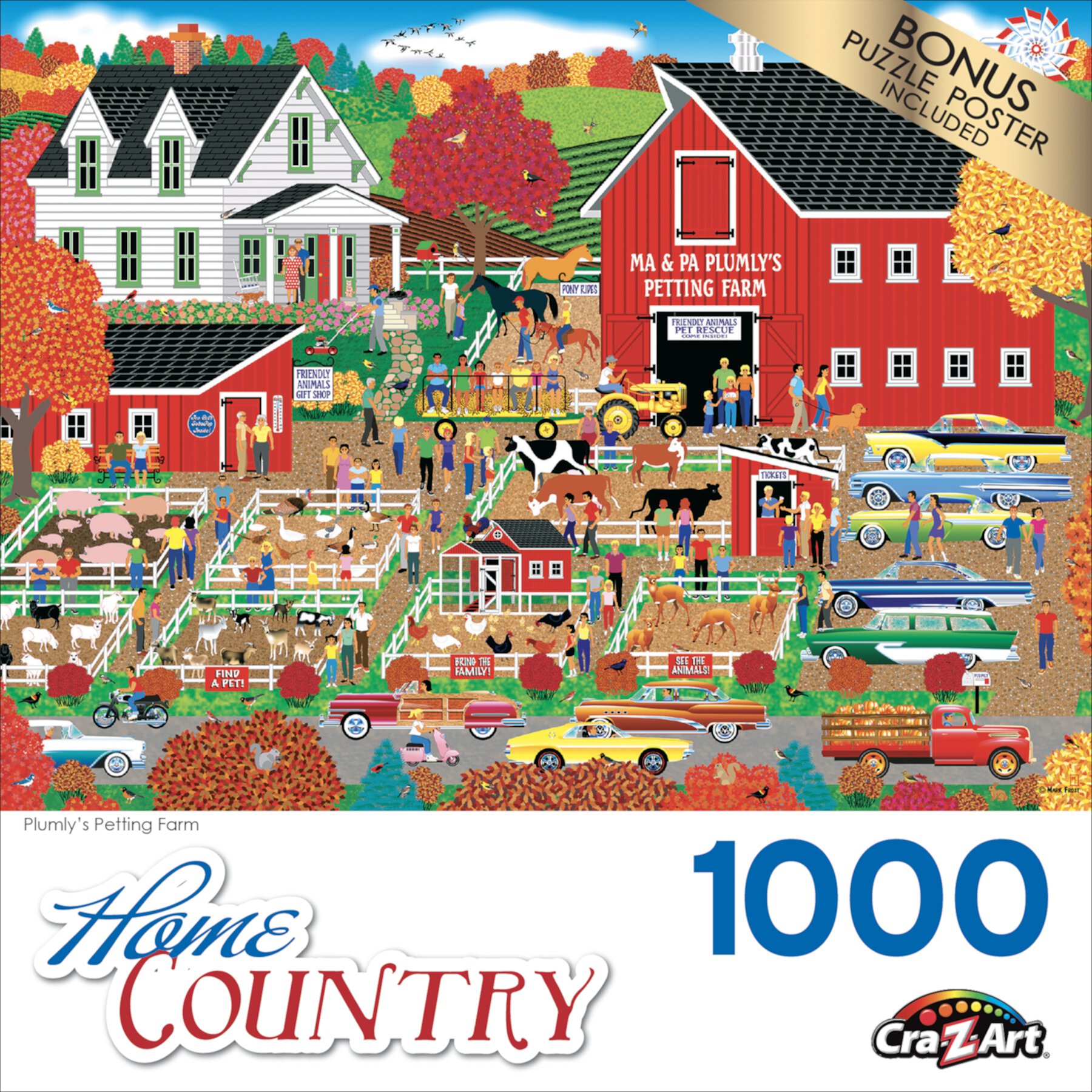 Cra-Z-Art Home Country 1000-Piece Plumly's Petting Farm Jigsaw Puzzle Cra-Z-Art