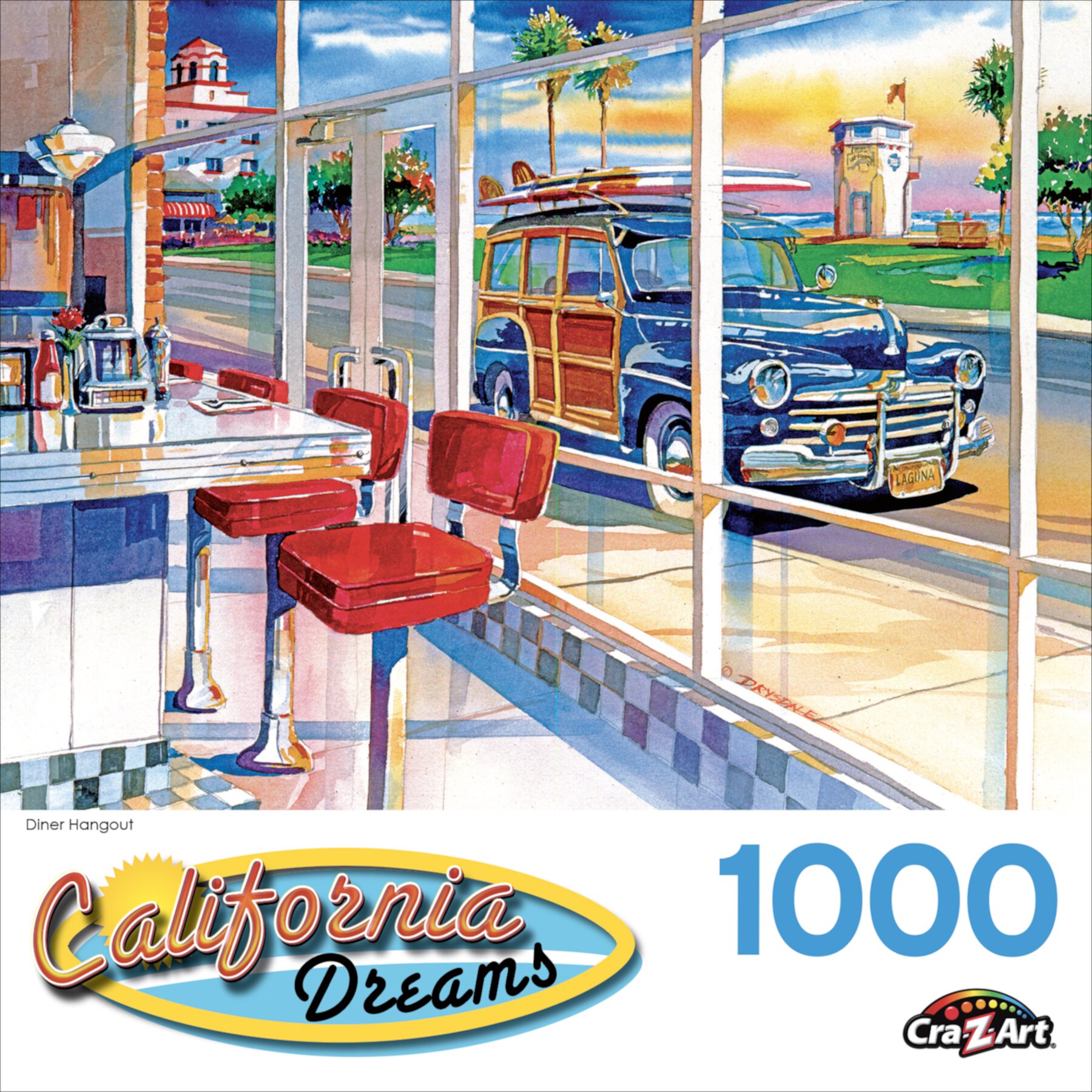 Cra-Z-Art California Dreams 1000-Piece Diner Hangout Jigsaw Puzzle Cra-Z-Art