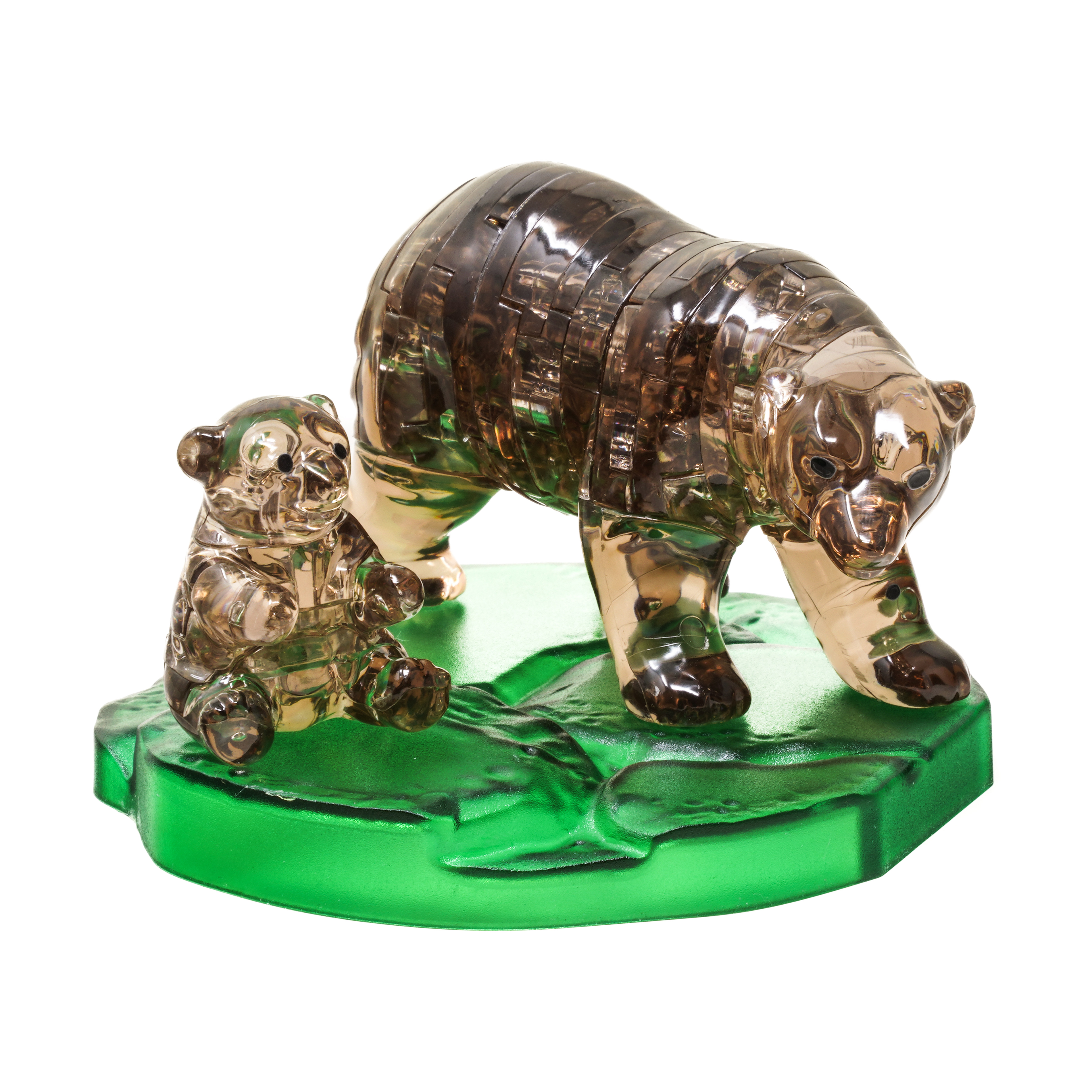 AreYouGame.com 3D Crystal Puzzle - Brown Bear and Baby: 40 Pcs AreYouGame.com