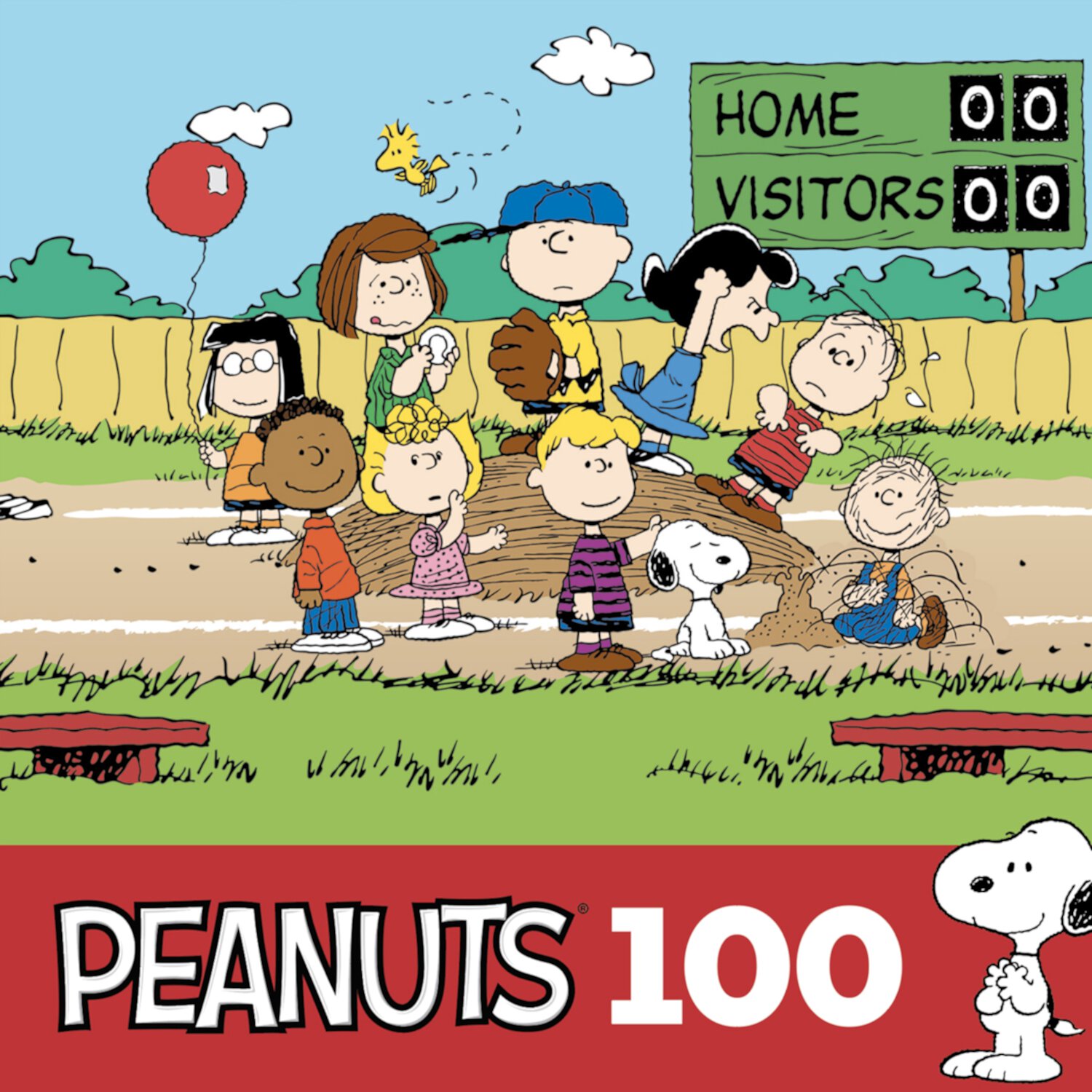 Cra-Z-Art Peanuts 100-Piece Baseball Jigsaw Puzzle Cra-Z-Art