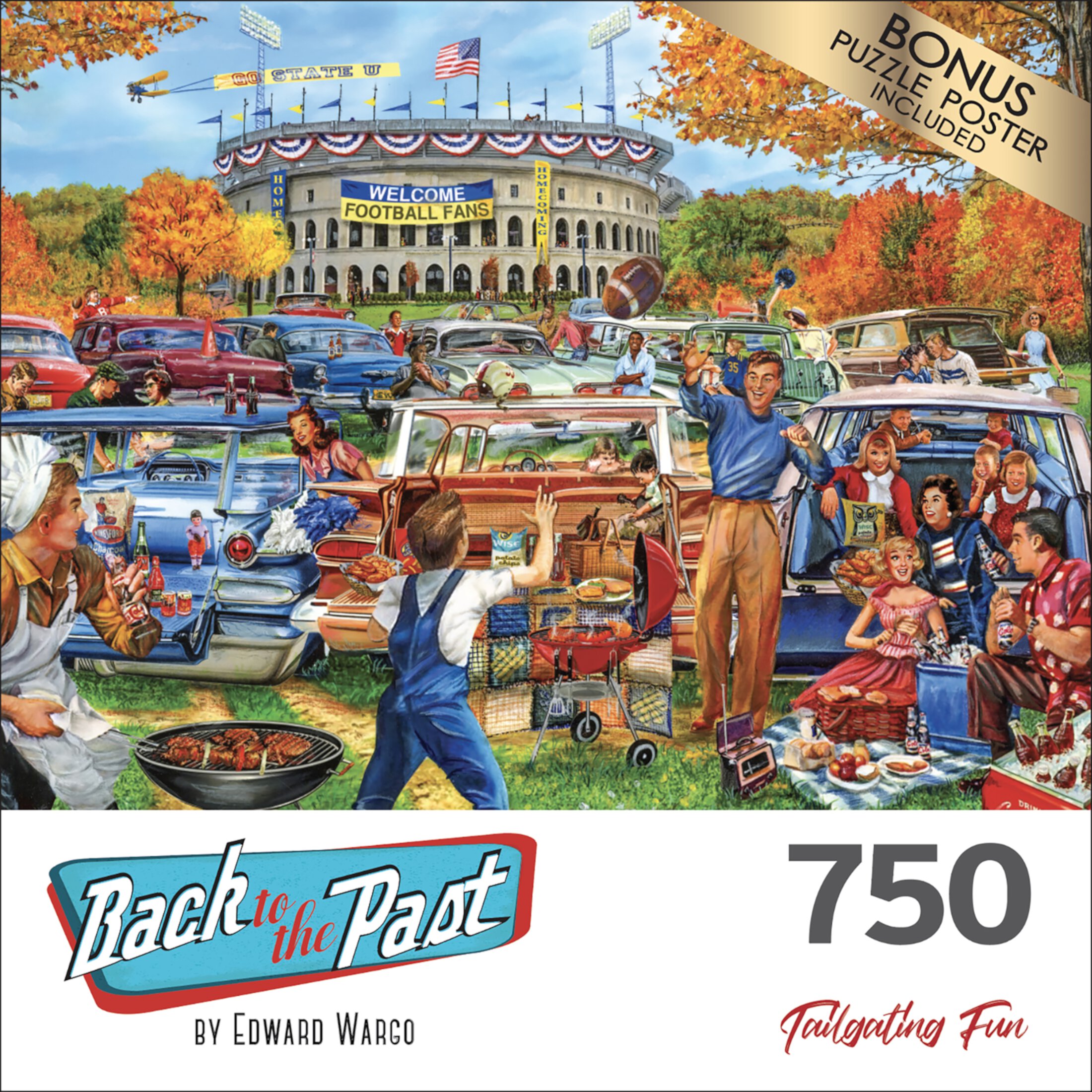 Cra-Z-Art Back to the Past 750-Piece Tailgating Fun Adult Jigsaw Puzzle Cra-Z-Art