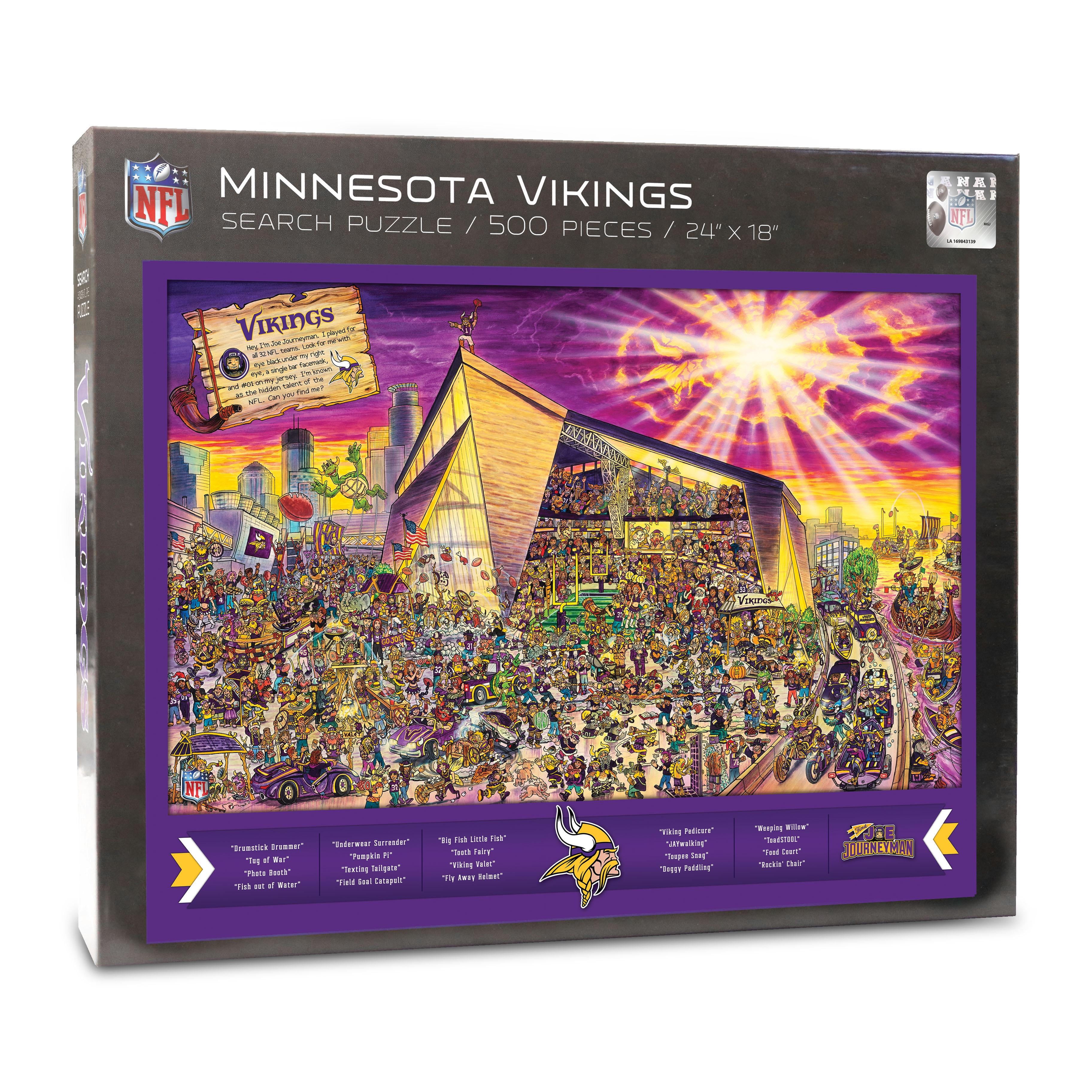 YouTheFan NFL Minnesota Vikings Joe Journeyman Puzzle - 500 PC YouTheFan