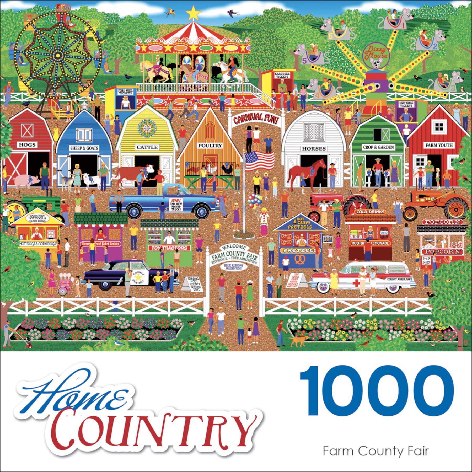 Cra-Z-Art Home Country 1000-Piece Farm Country Fair Jigsaw Puzzle Cra-Z-Art