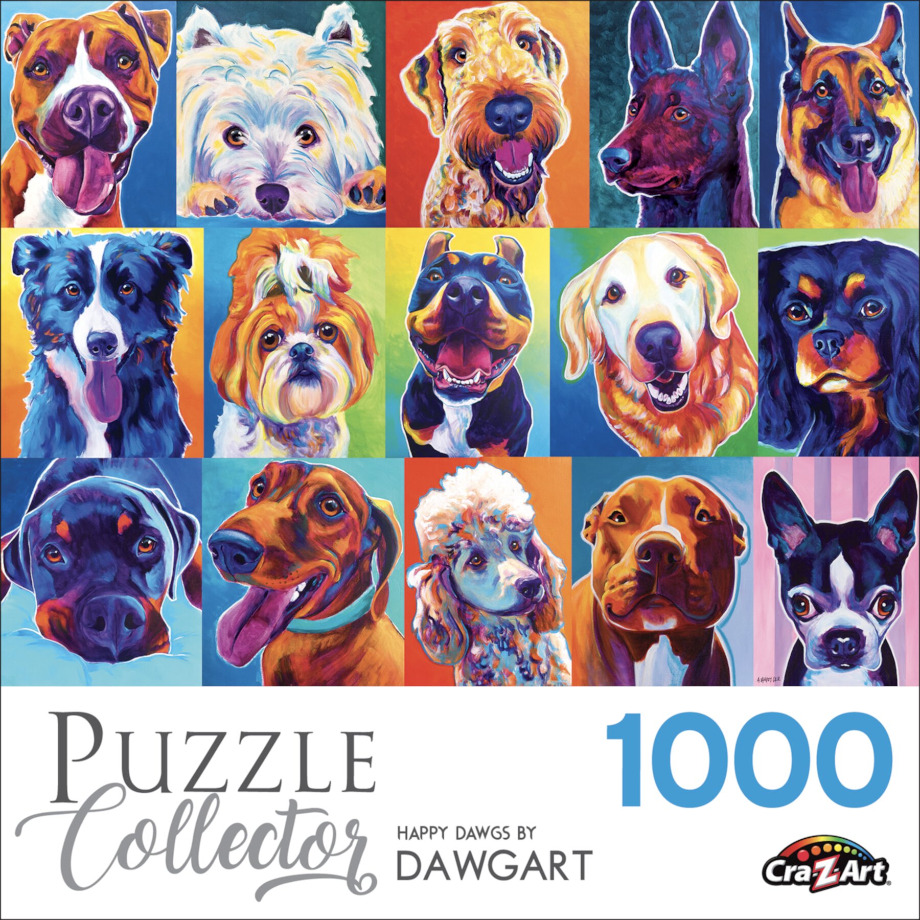 Cra-Z-Art Puzzle Collector 1000-Piece Happy Dawgs Jigsaw Puzzle Cra-Z-Art