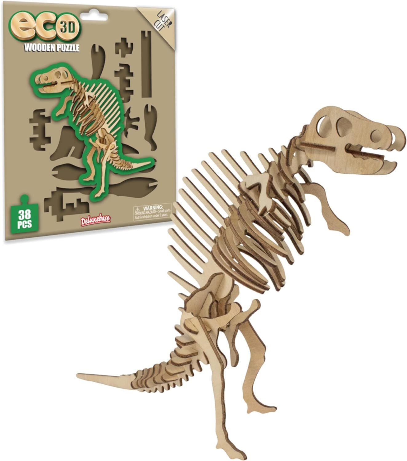 Eco 3D Wooden Puzzle Dolphin from Deluxebase. Animal Themed DIY 3D Puzzle Craft Kit. Sustainable Wood Ocean Animal Toys. Perfect Model Building Kits for Educational Toys and Kids Party Favors Deluxebase