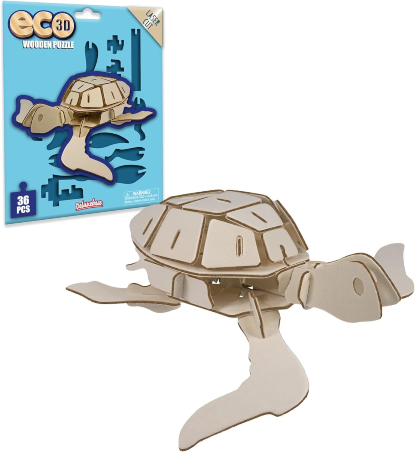 Eco 3D Wooden Puzzle Alligator from Deluxebase. Animal Themed DIY 3D Puzzle Craft Kit.  Sustainable Wood Safari Animal Toys. Perfect Model Building Kits for Educational Toys and Kids Party Favors Deluxebase