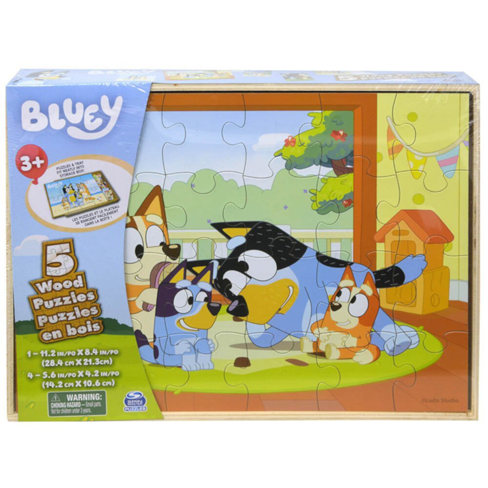 Bluey 5pk Wood Puzzle Bluey