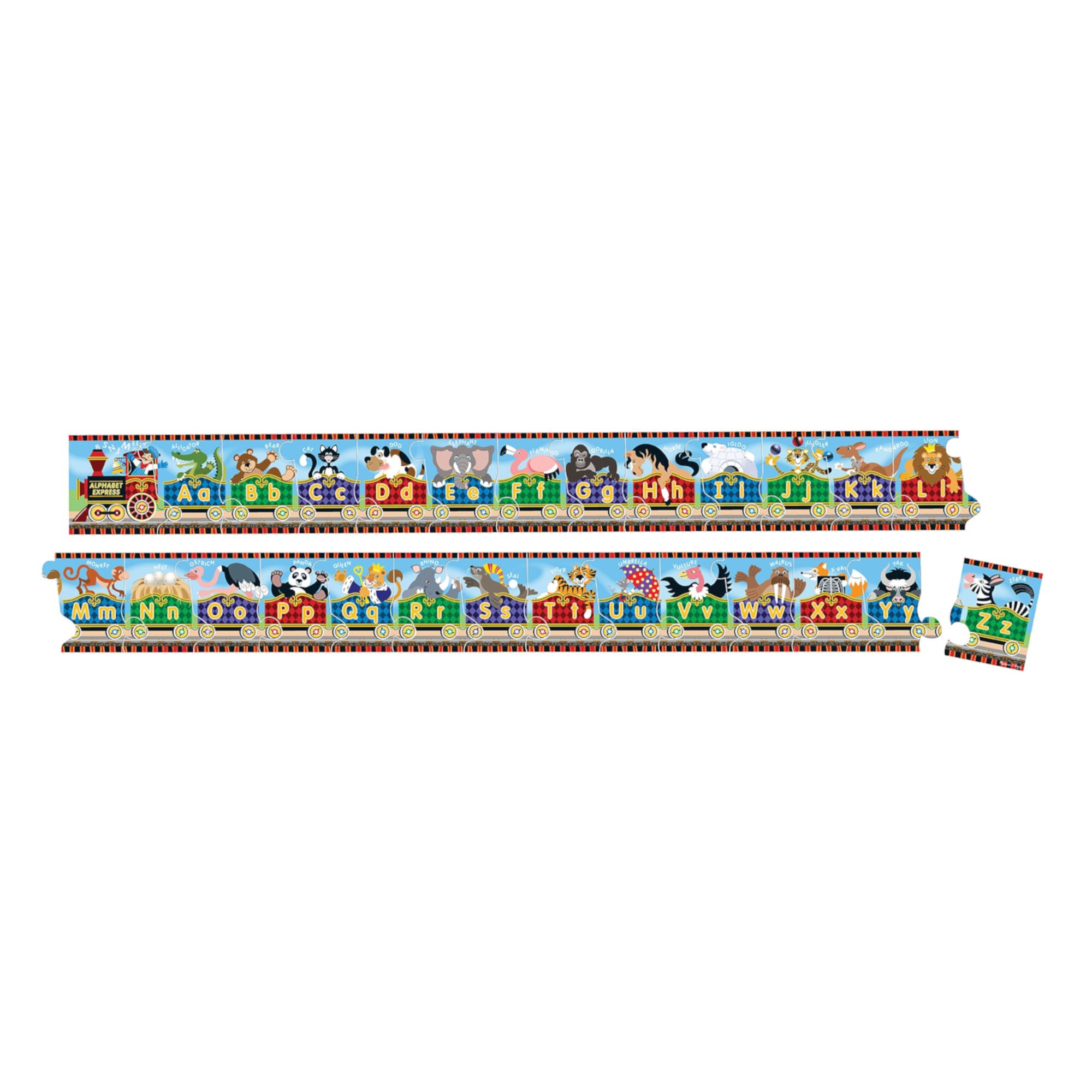 Melissa & Doug Alphabet Express Jumbo Jigsaw Floor Puzzle (27 pcs, 10 feet long) - FSC Certified Melissa & Doug