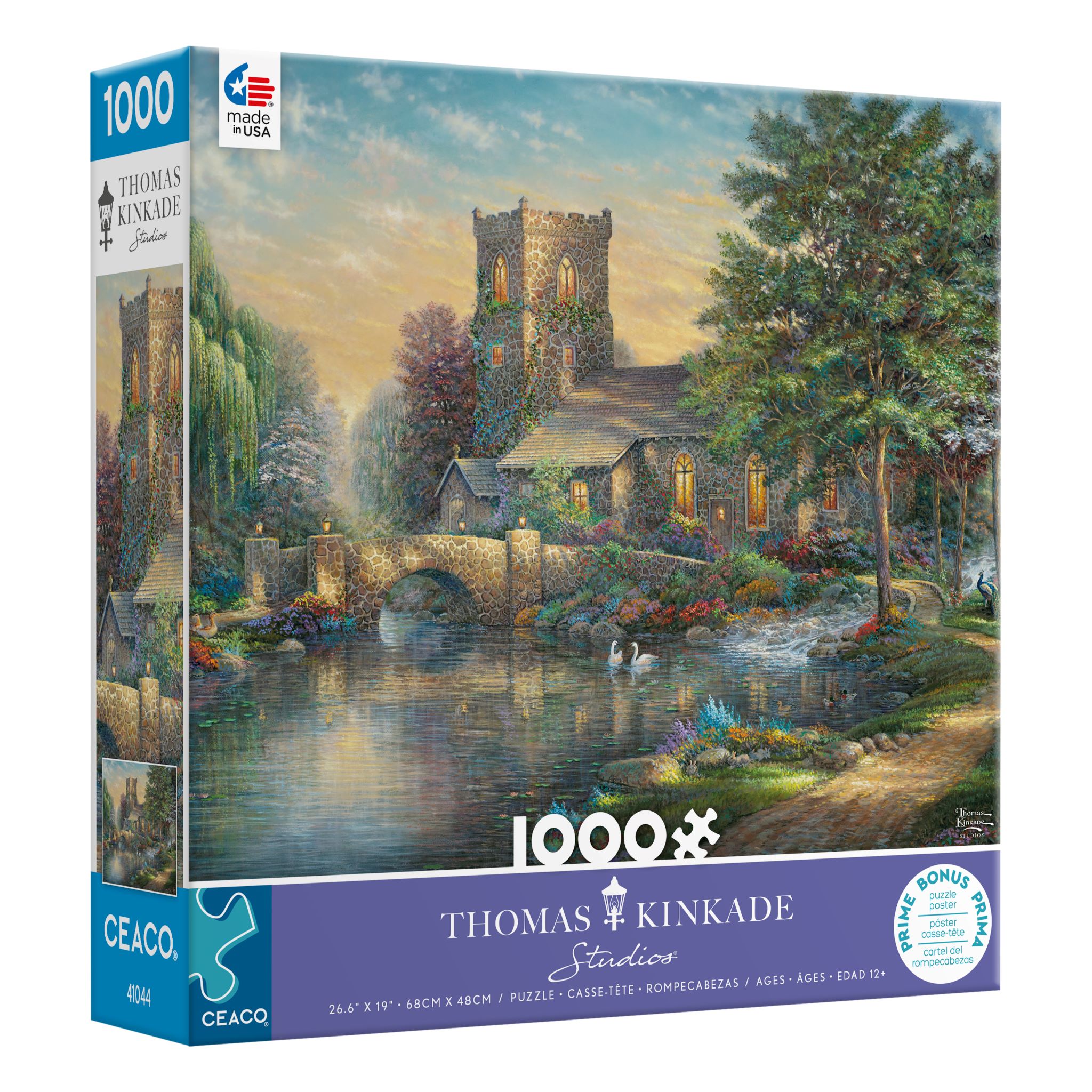 Ceaco 1000-Piece Thomas Kinkade Willow Wood Chapel Interlocking Jigsaw Puzzle Ceaco