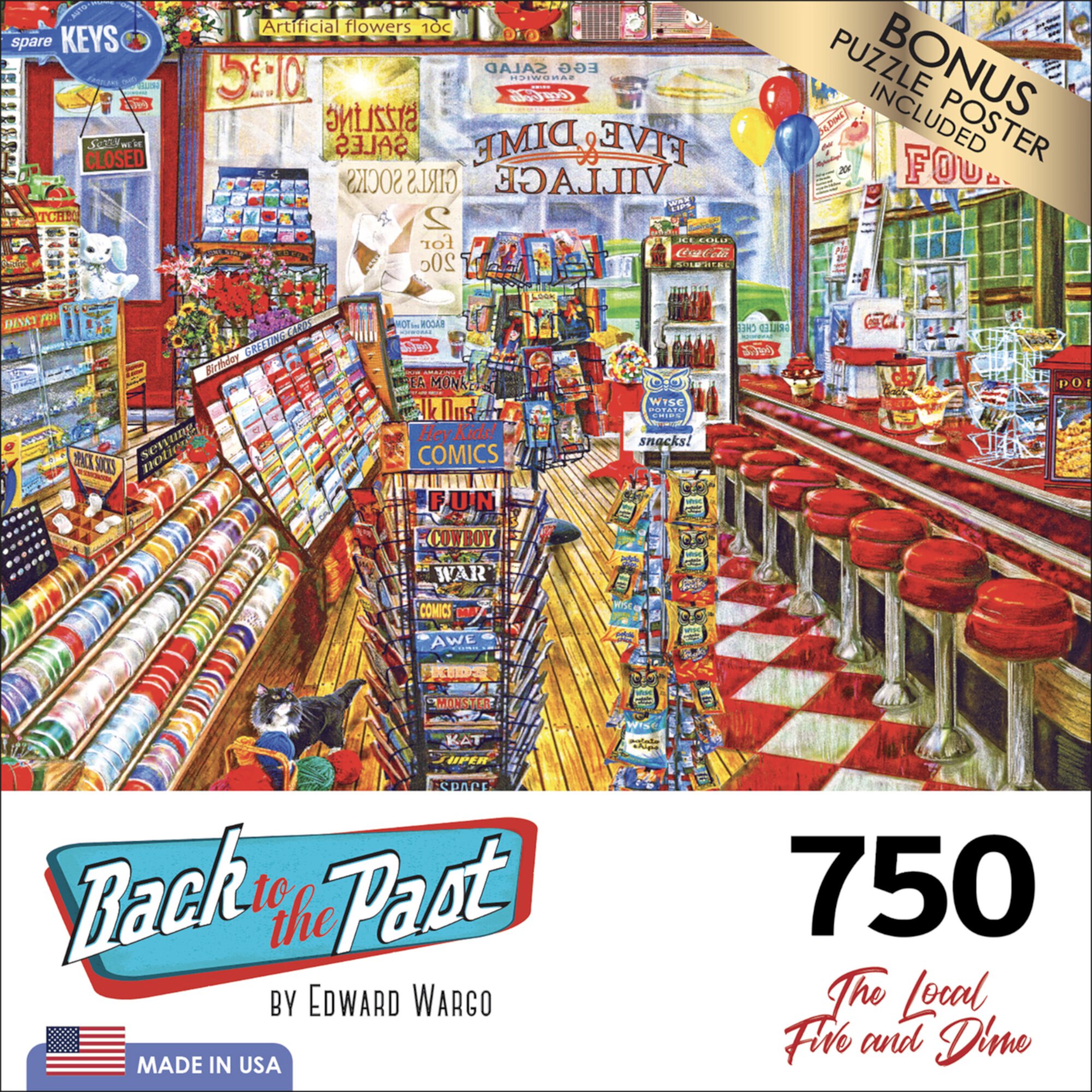 Cra-Z-Art Back to the Past 750-Piece Local Five and Dime Adult Jigsaw Puzzle Cra-Z-Art