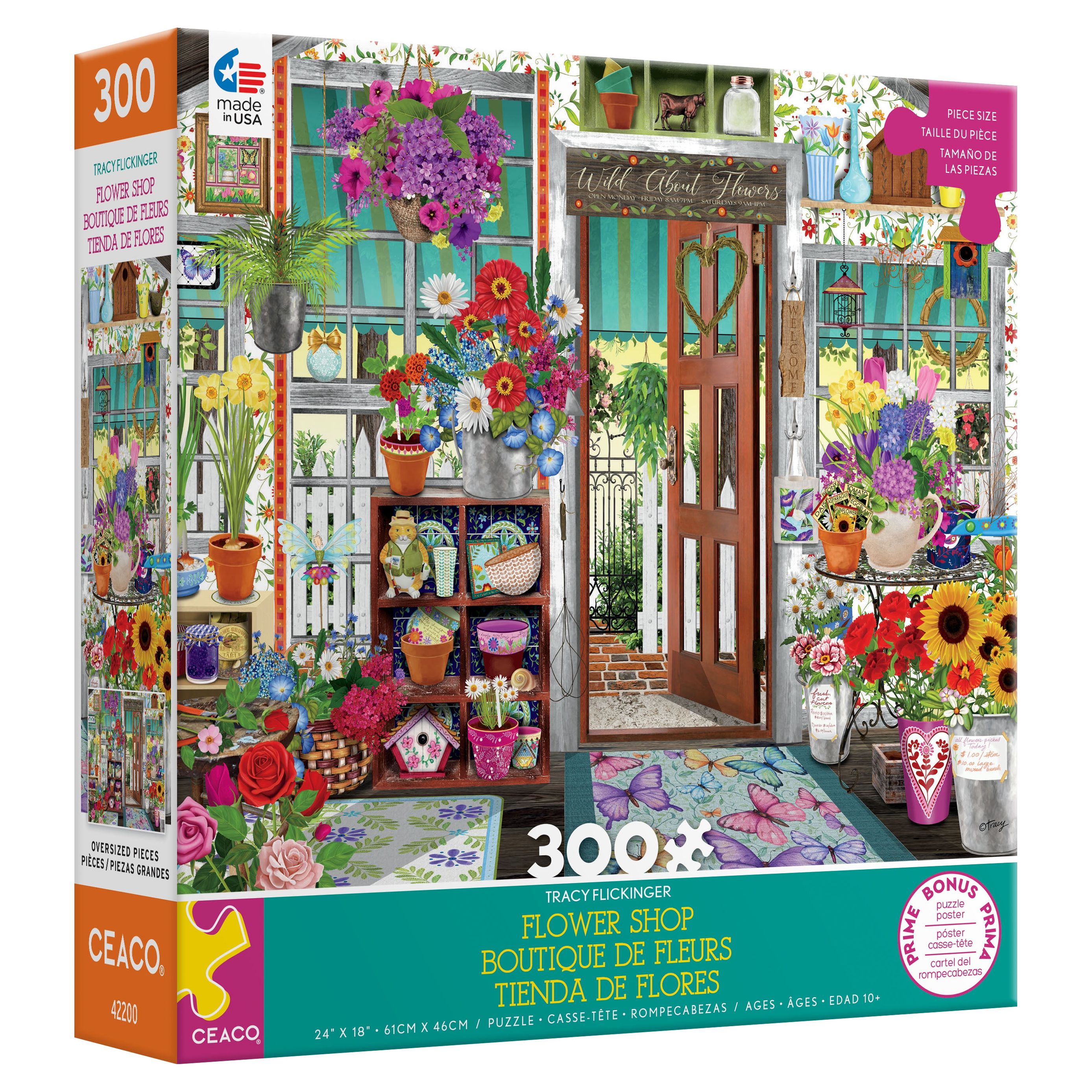 Ceaco Flower Shop Peanuts 300 Piece Interlocking Jigsaw Puzzle Ceaco