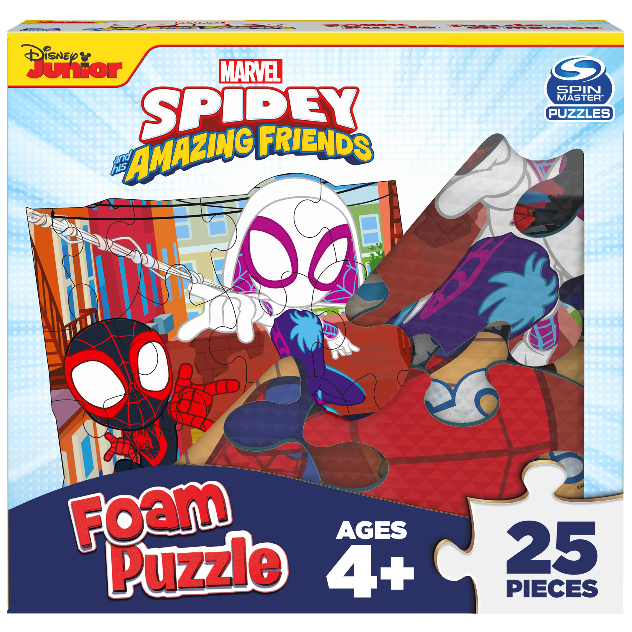 Marvel, 25-Piece Jigsaw Foam Spidey Puzzle, for Kids Ages 4 and up Spin Master Games