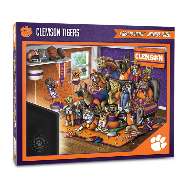 YouTheFan NCAA Clemson Tigers Purebred Fans Nailbiter Puzzle - 500 PC YouTheFan