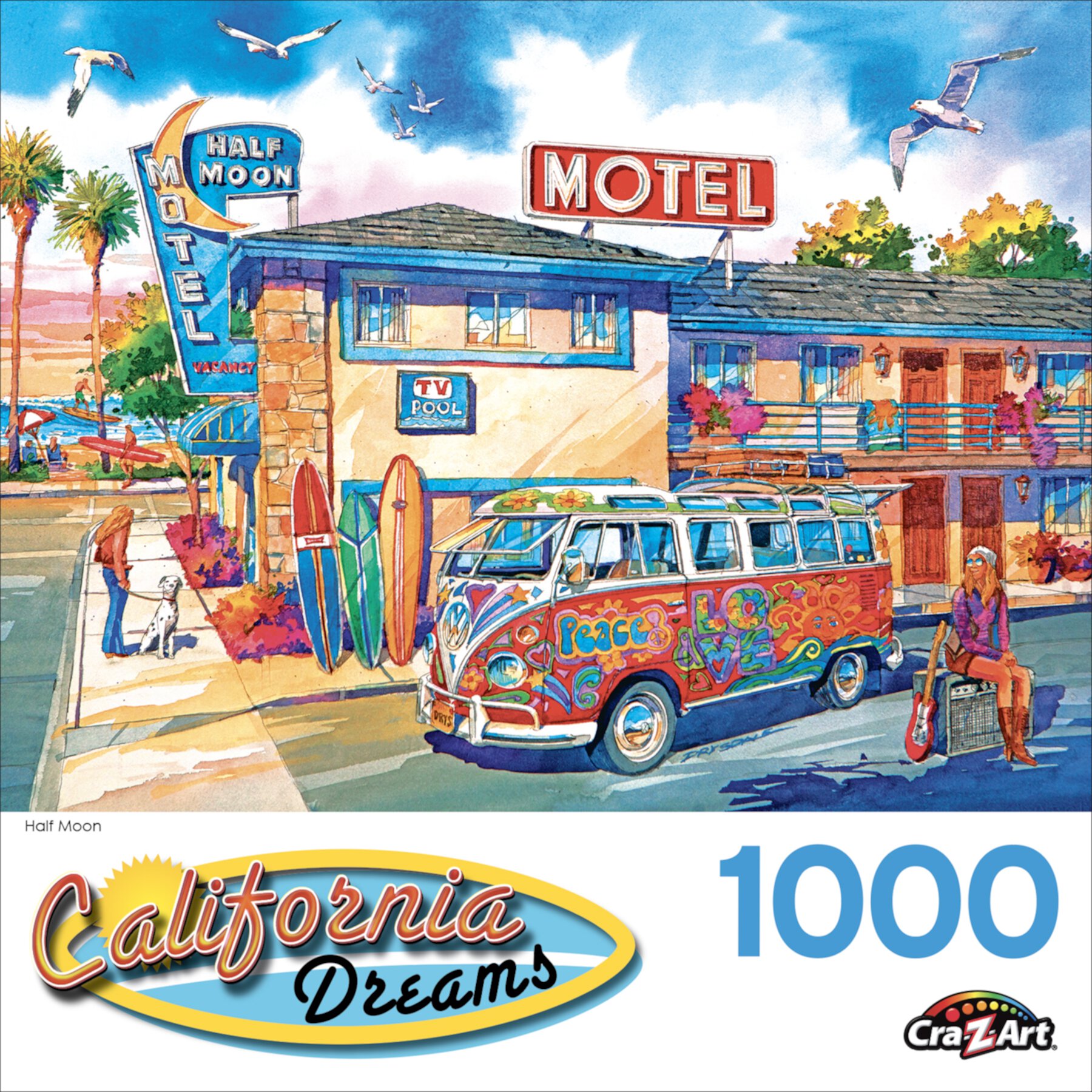 Cra-Z-Art California Dreams 1000-Piece Half Moon Jigsaw Puzzle Cra-Z-Art