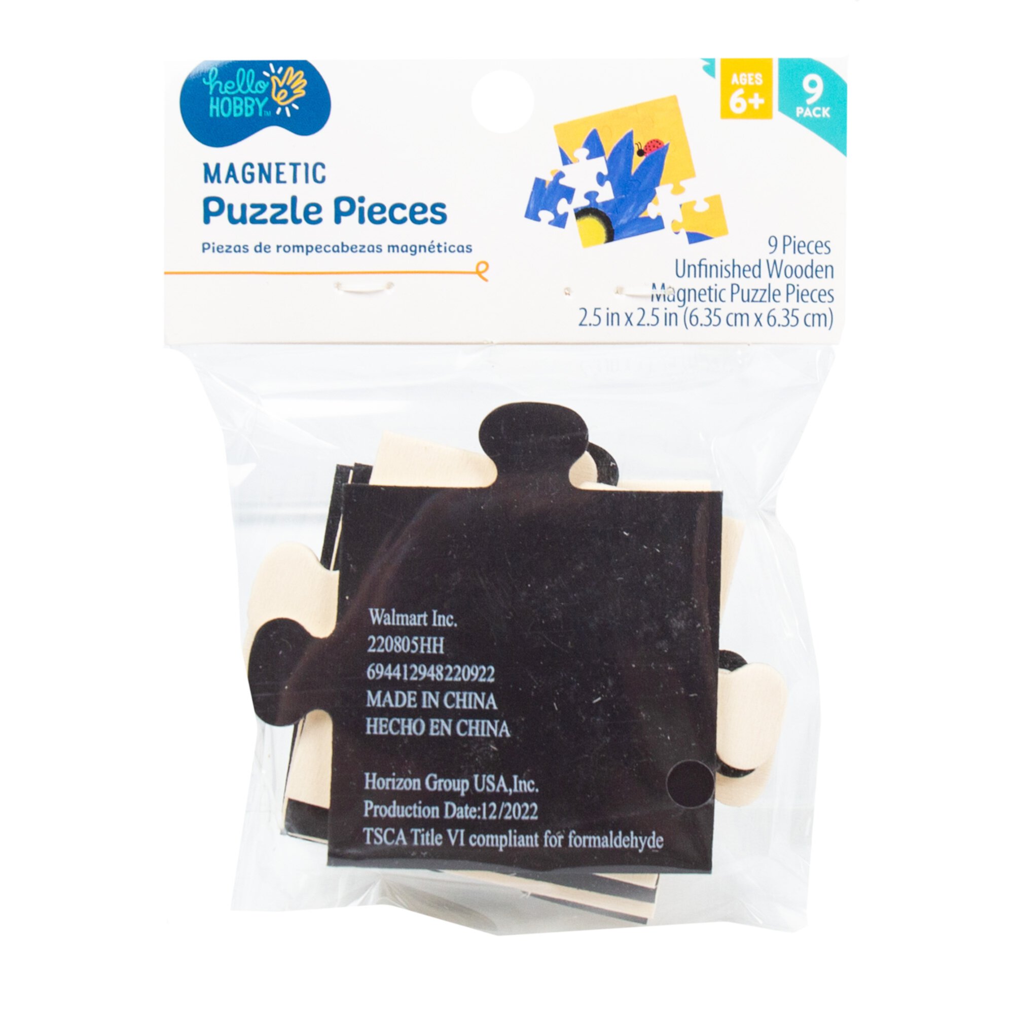 Hello Hobby Magnetic Puzzle Pieces, 9-Pack, Boys and Girls, Child, Ages 6+ Hello Hobby