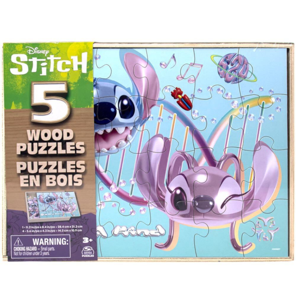 Disney Stitch 5pk Wood Puzzle Disney