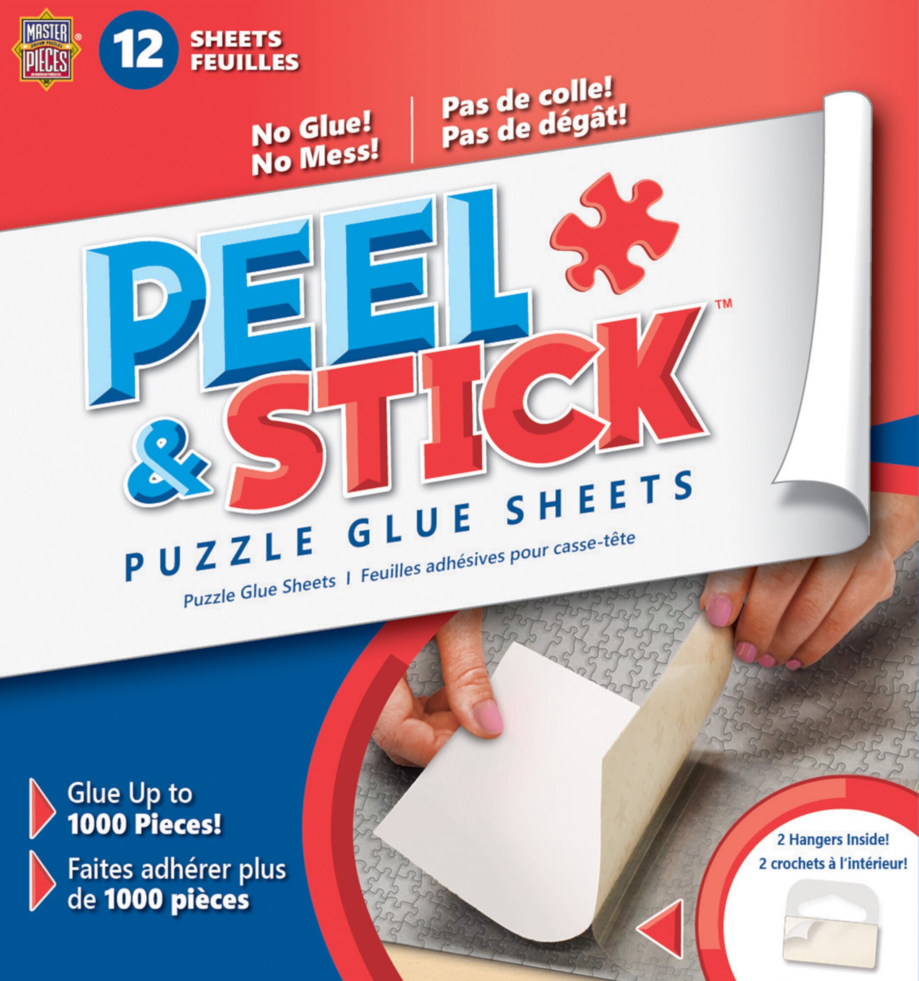 MasterPieces - Peel & Stick Jigsaw Puzzle Glue Sheets, 12 Adhesive Sheets Visit the MasterPieces Store