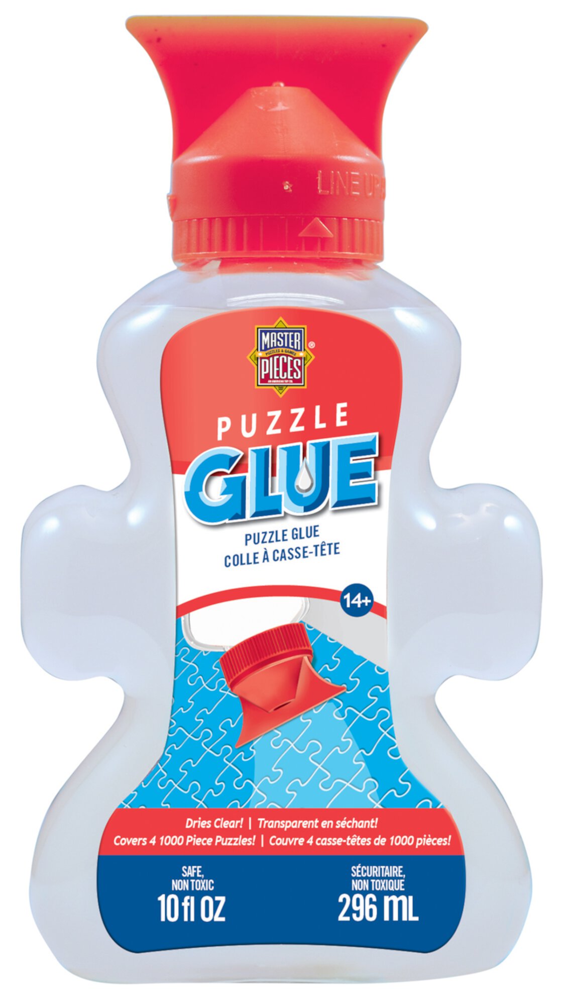 MasterPieces - Jigsaw Puzzle Glue Bottle with Swivel Spreader Cap, 10oz - Clear Visit the MasterPieces Store