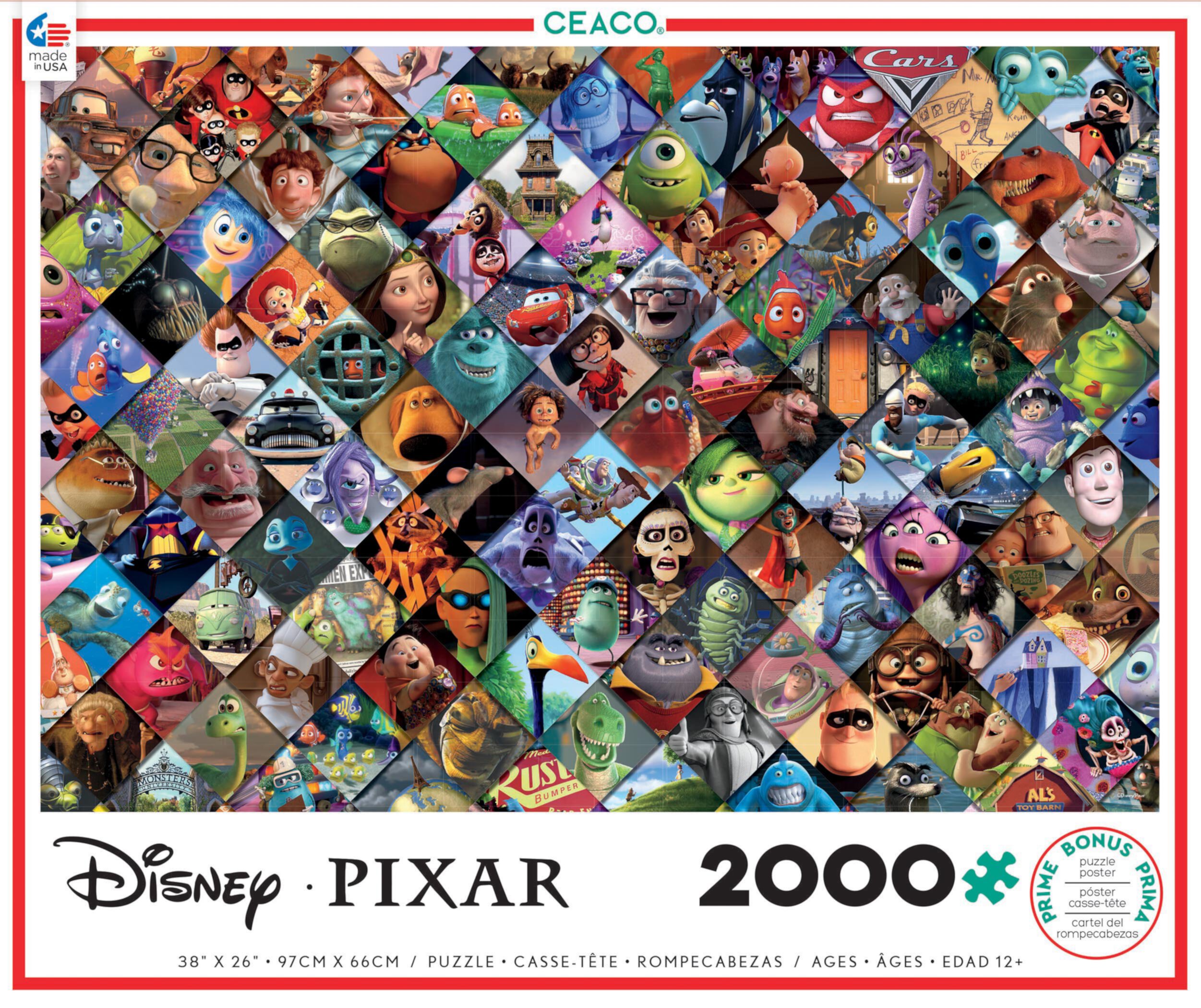 Ceaco - 2000PC Assortment -Disney/Pixar - Pixar Clips - 2000 Piece Jigsaw Puzzle Ceaco