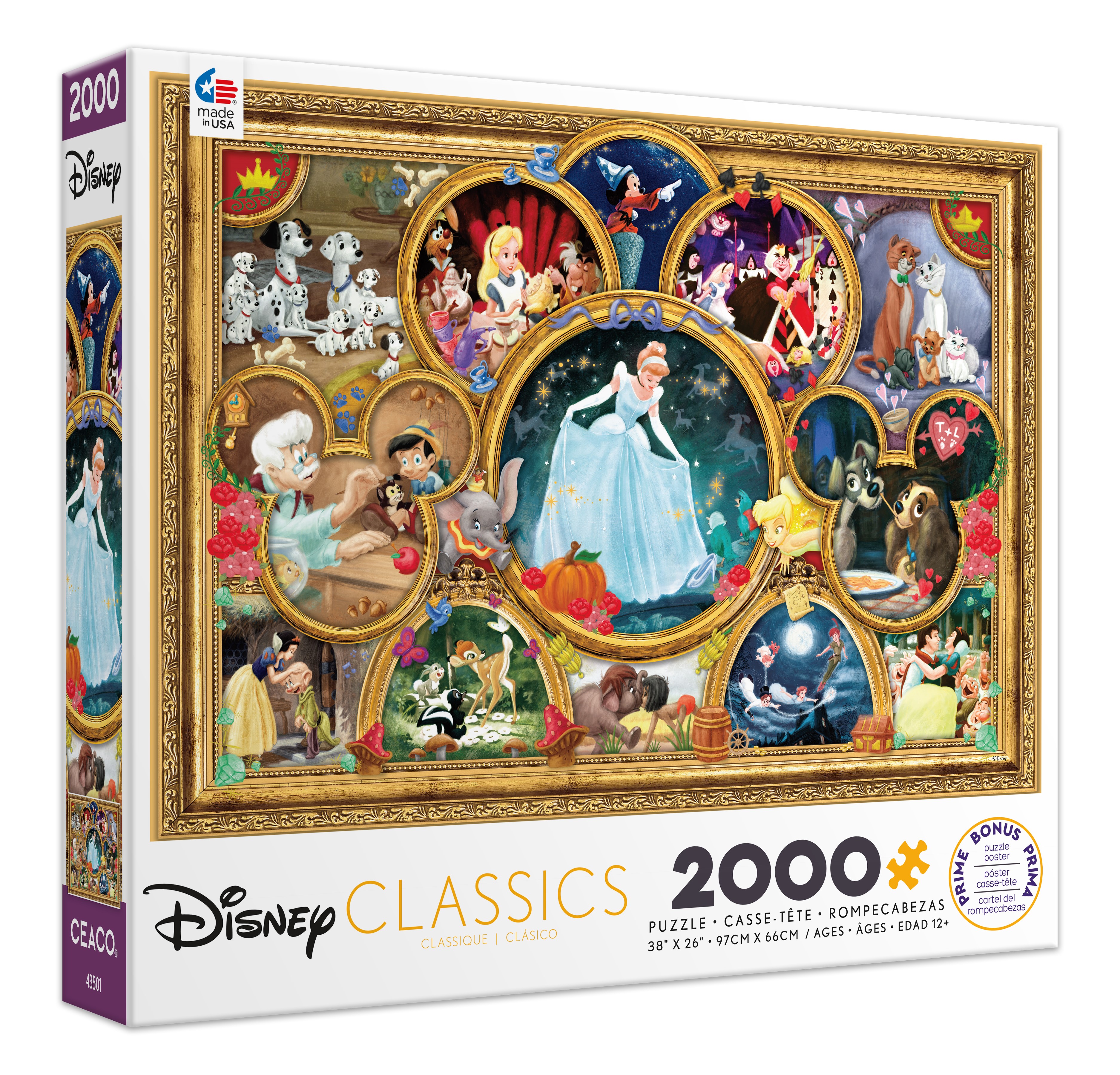 Ceaco 2000-Piece Disney Classics Interlocking Jigsaw Puzzle Ceaco