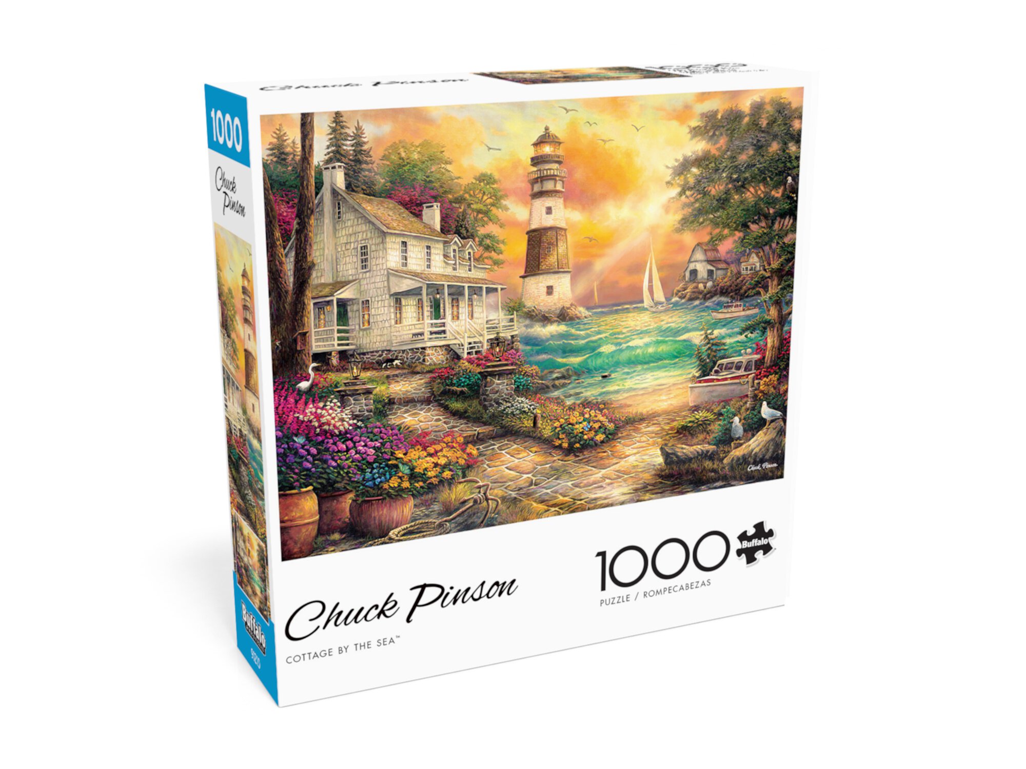 Buffalo Games Chuck Pinson Cottage by the Sea 1000-Piece Interlocking Jigsaw Puzzle for Adults Ages 14+ Buffalo Games