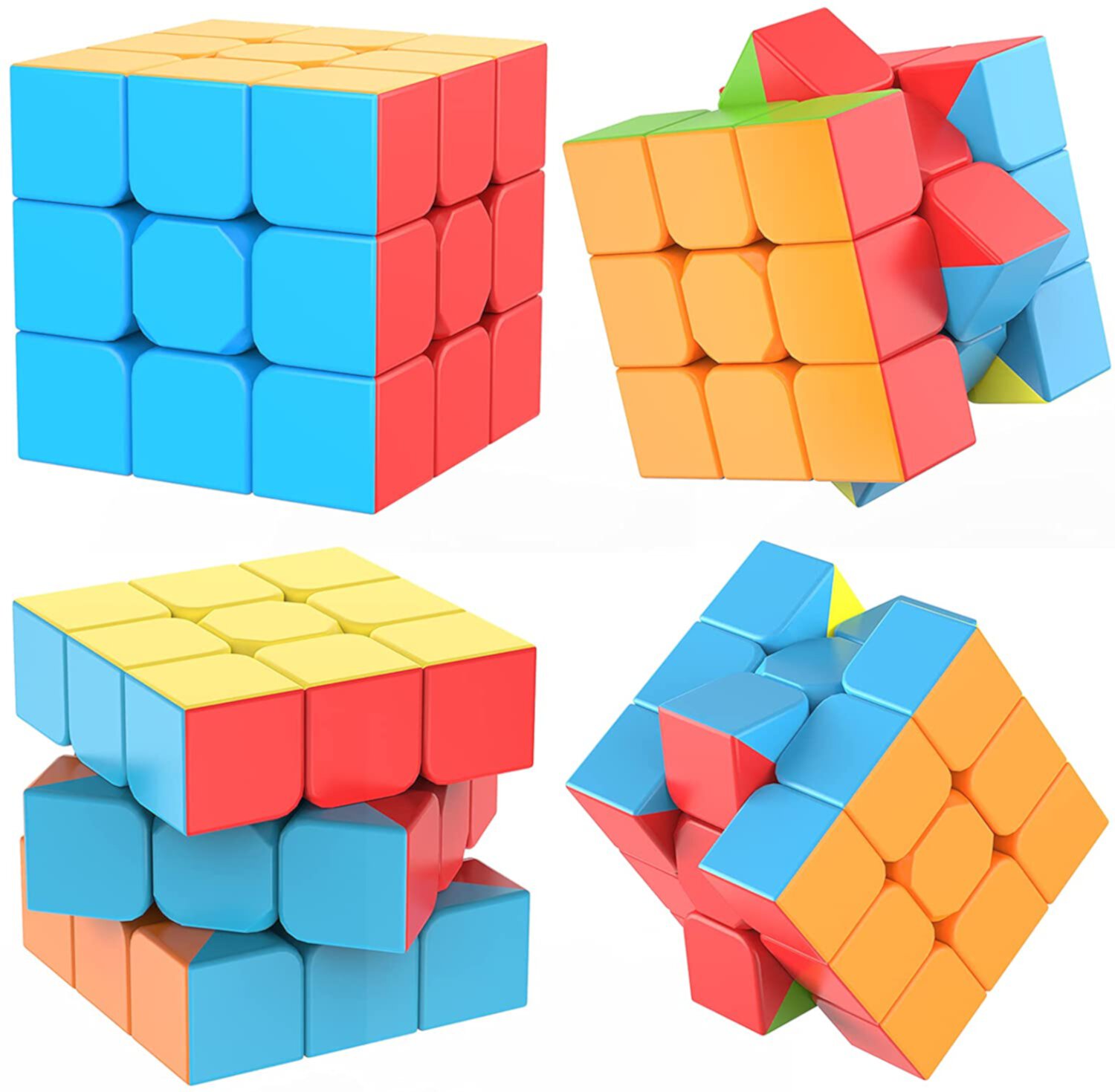 Speed Cube 3x3 Stickerless Smoothly Magic Cubes 3x3 Puzzle Game Brain Toy for Kids and Adult Ishantech