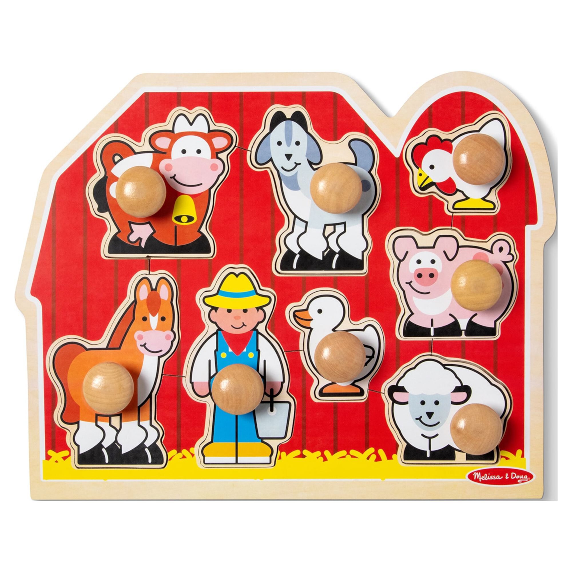 Melissa & Doug Farm Animals Jumbo Knob Wooden Puzzle Melissa & Doug