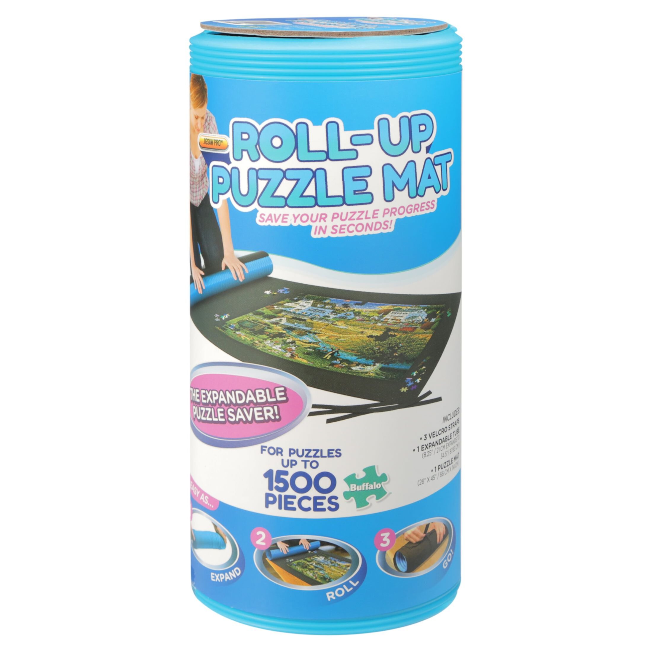 Jigsaw Pro Roll-up Puzzle Mat for Puzzles up to 1500 Pieces, by Buffalo Games Buffalo Games