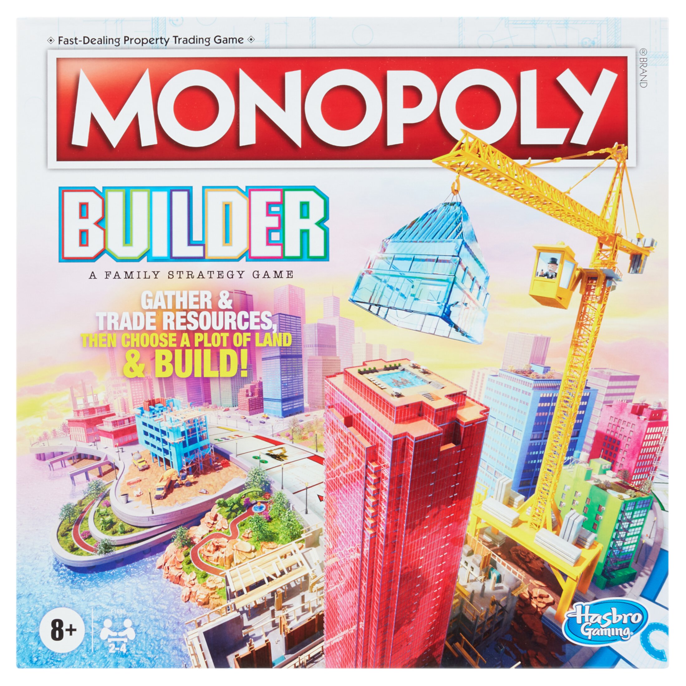 Настольная игра Monopoly Builder для 2-4 игроков, от 8 лет, стратегическая игра, веселое семейное времяпрепровождение Monopoly