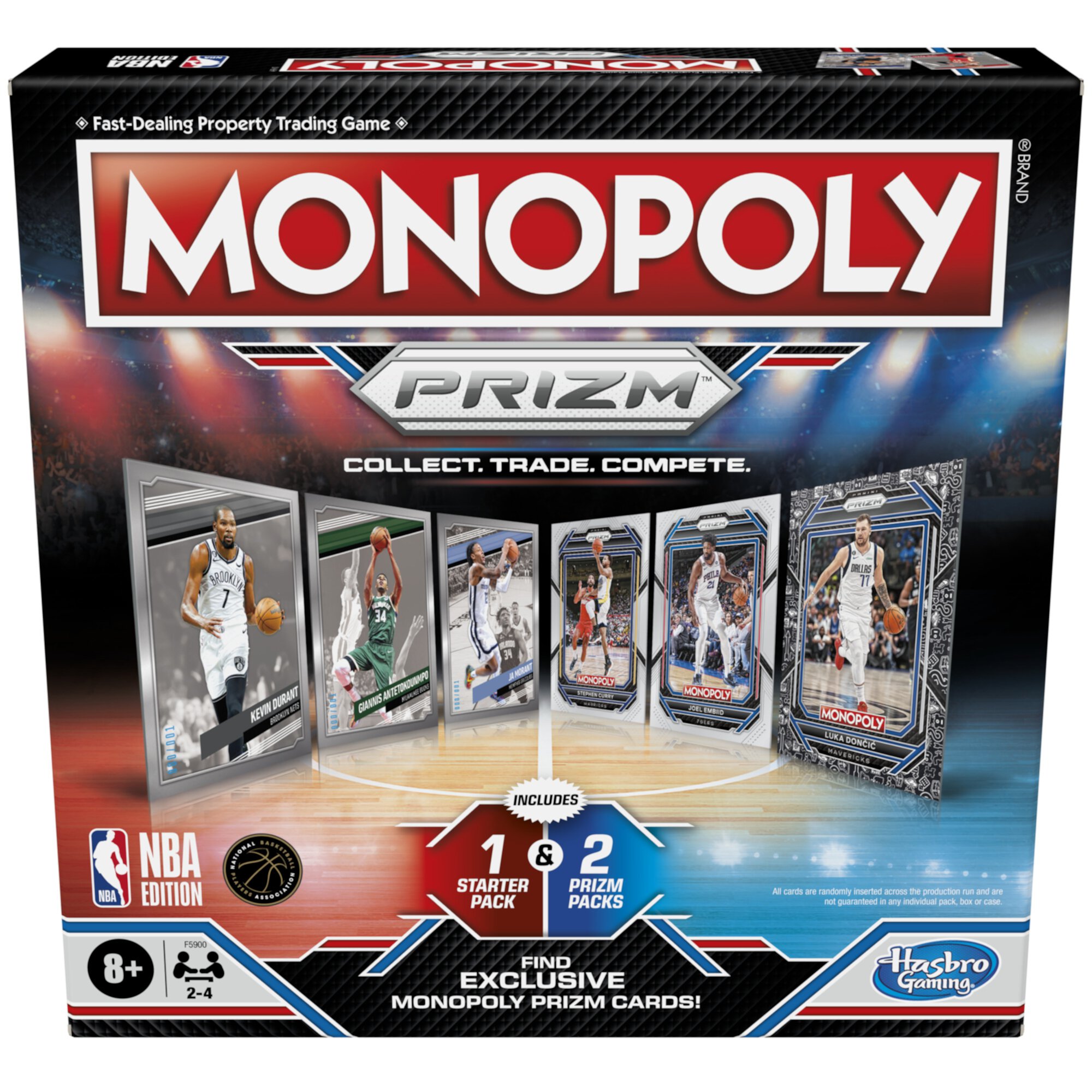 Настольная игра Monopoly Prism: NBA Edition с карточками Panini, 2-4 игрока, от 8 лет Monopoly