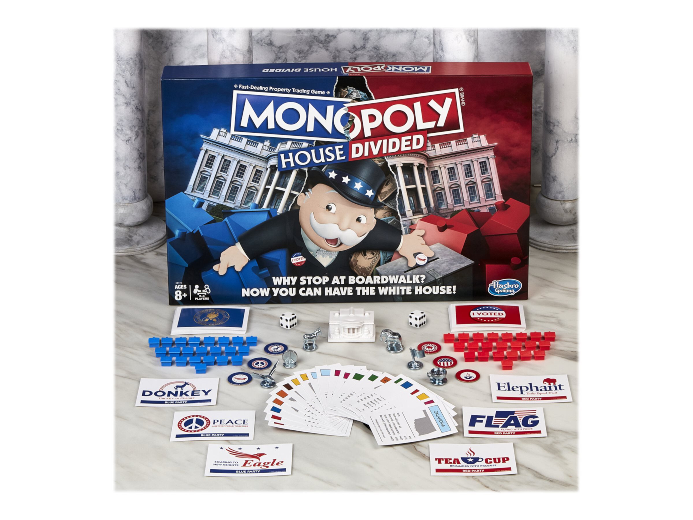 Monopoly House Divided Board Game: Elections, White House Themed Game, for Ages 8 and Up Monopoly